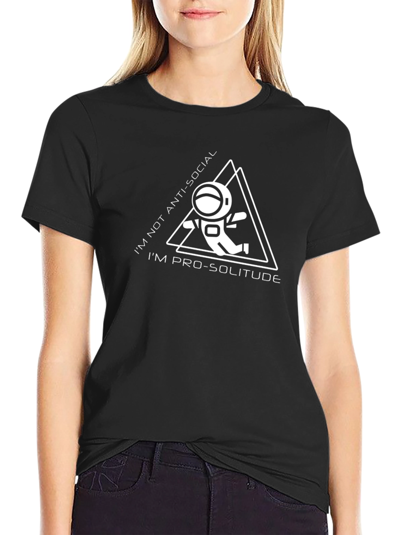 Pro-Solitude Astronaut Graphic Tee - Black