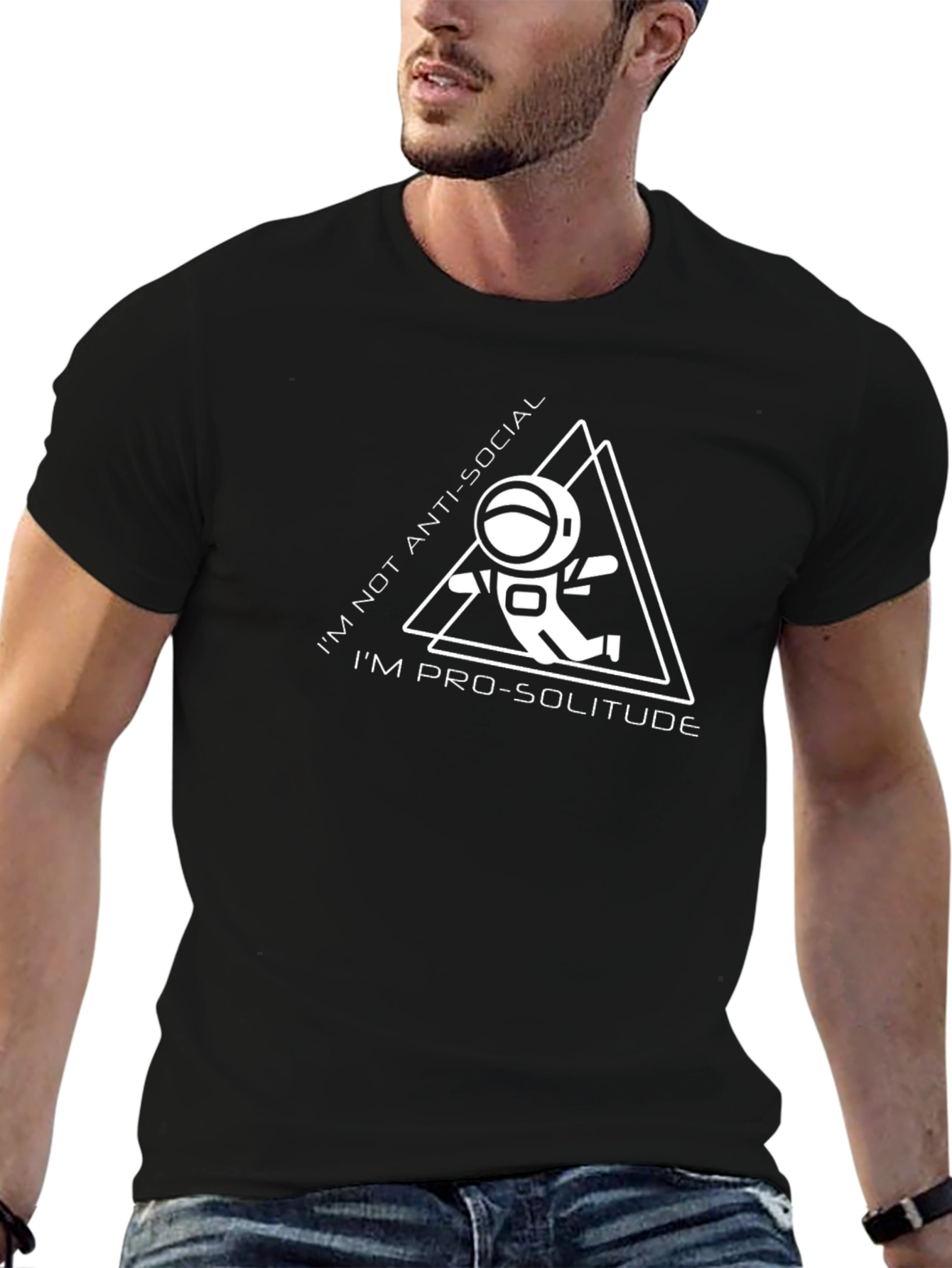 Pro-Solitude Astronaut Graphic Tee - Black