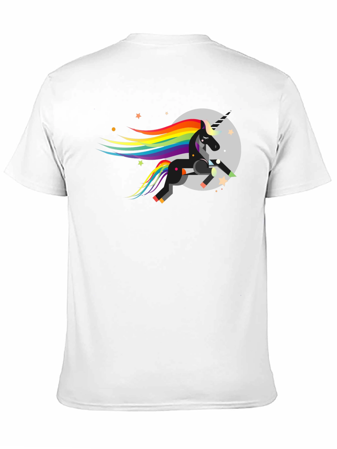 Unicorn T-Shirt - Rainbow Mane Design