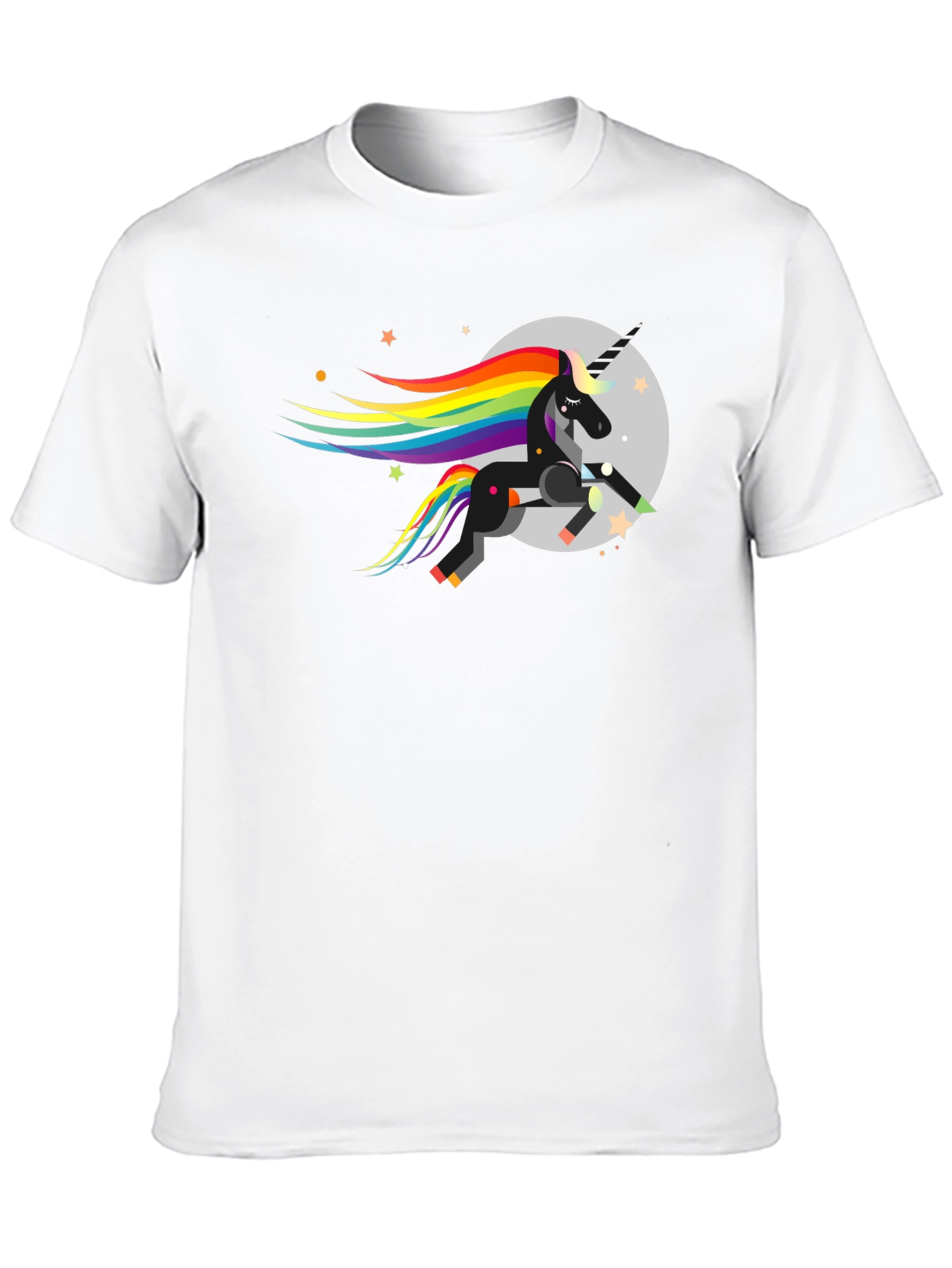 Unicorn T-Shirt - Rainbow Mane Design