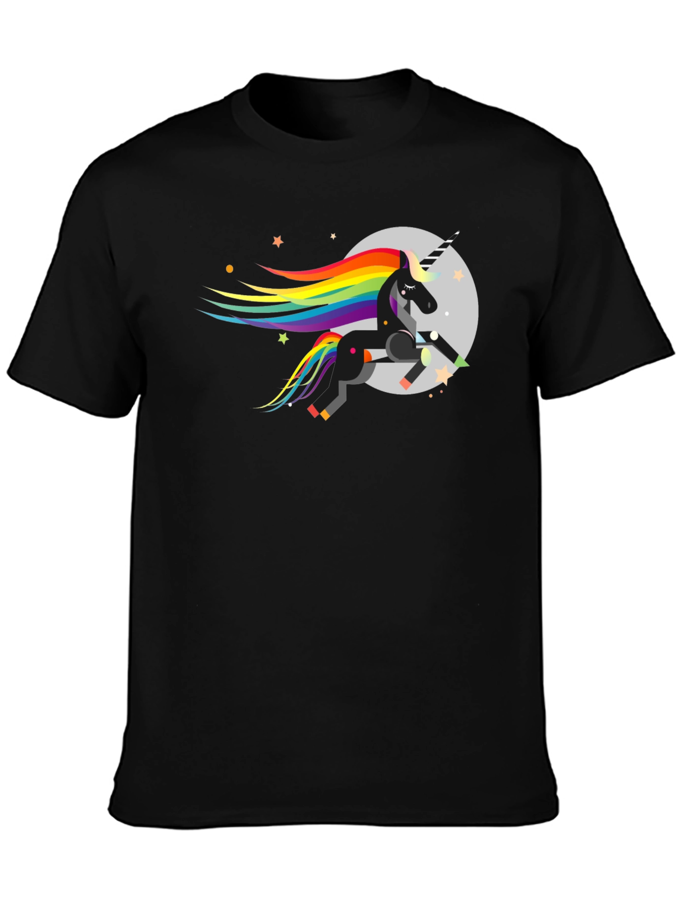 Unicorn T-Shirt - Rainbow Mane Design