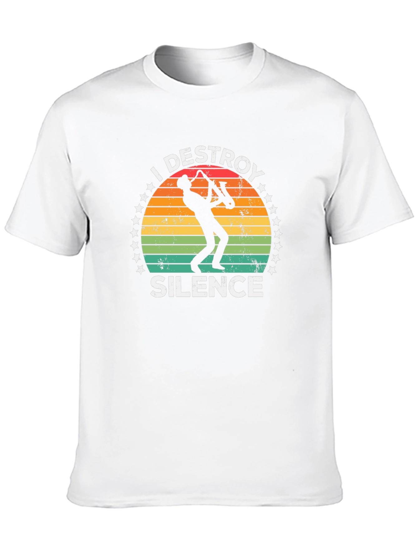 I Destroy Silence Saxophone T-Shirt