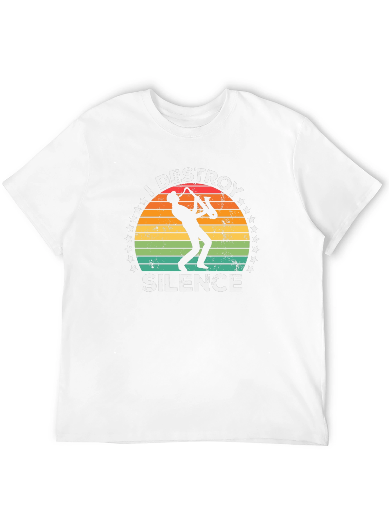 I Destroy Silence Saxophone T-Shirt