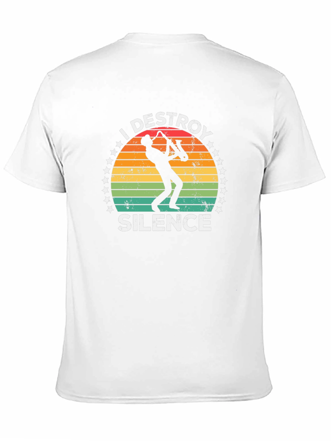 I Destroy Silence Saxophone T-Shirt