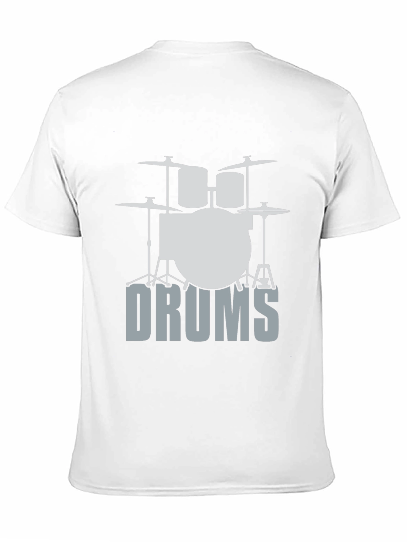 Cool Drum Set Graphic Tee - Black Cotton T-Shirt