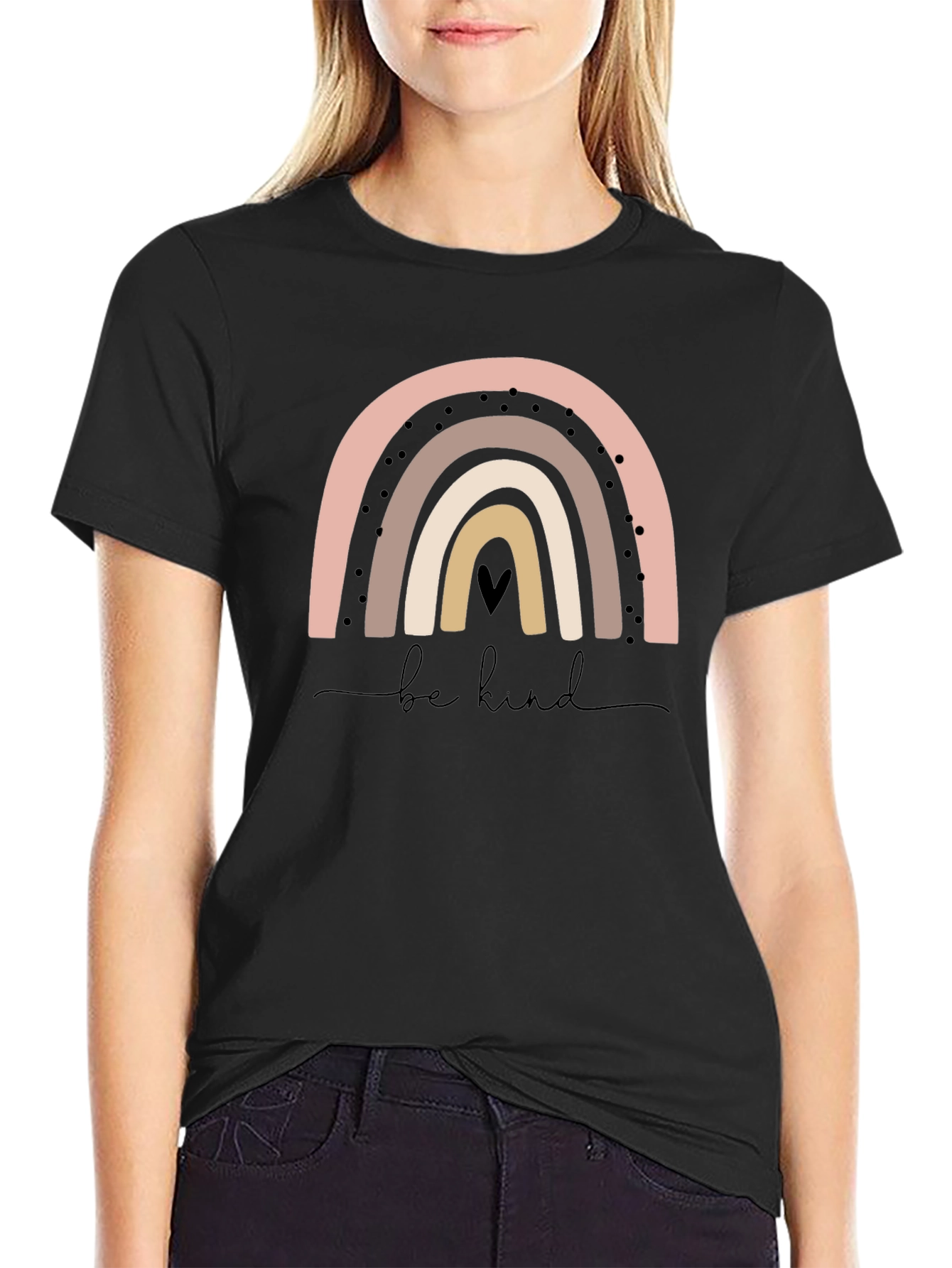 Boho Rainbow Be Kind Graphic Tee