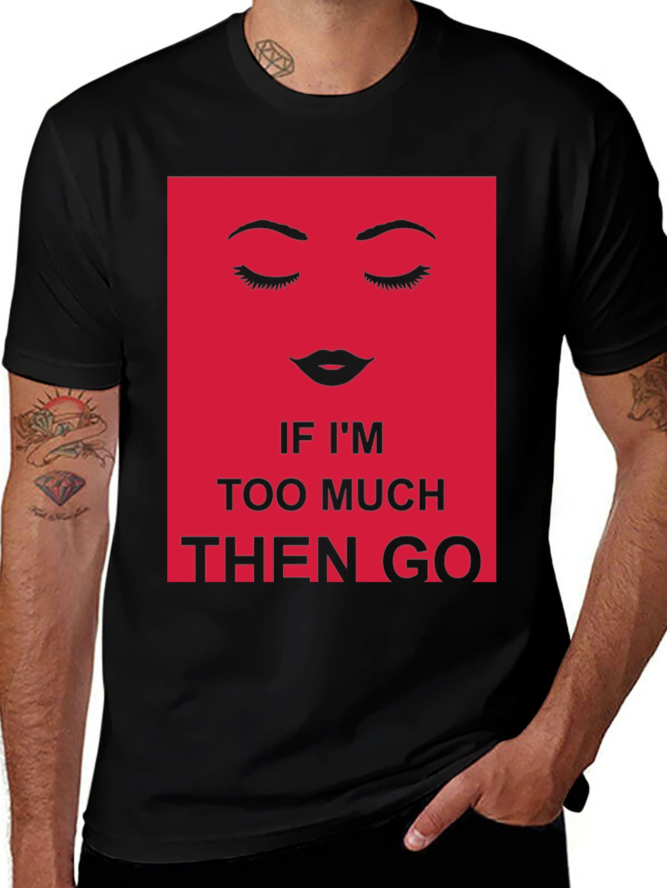 Bold Statement Graphic Tee - Too Much? Then Go!
