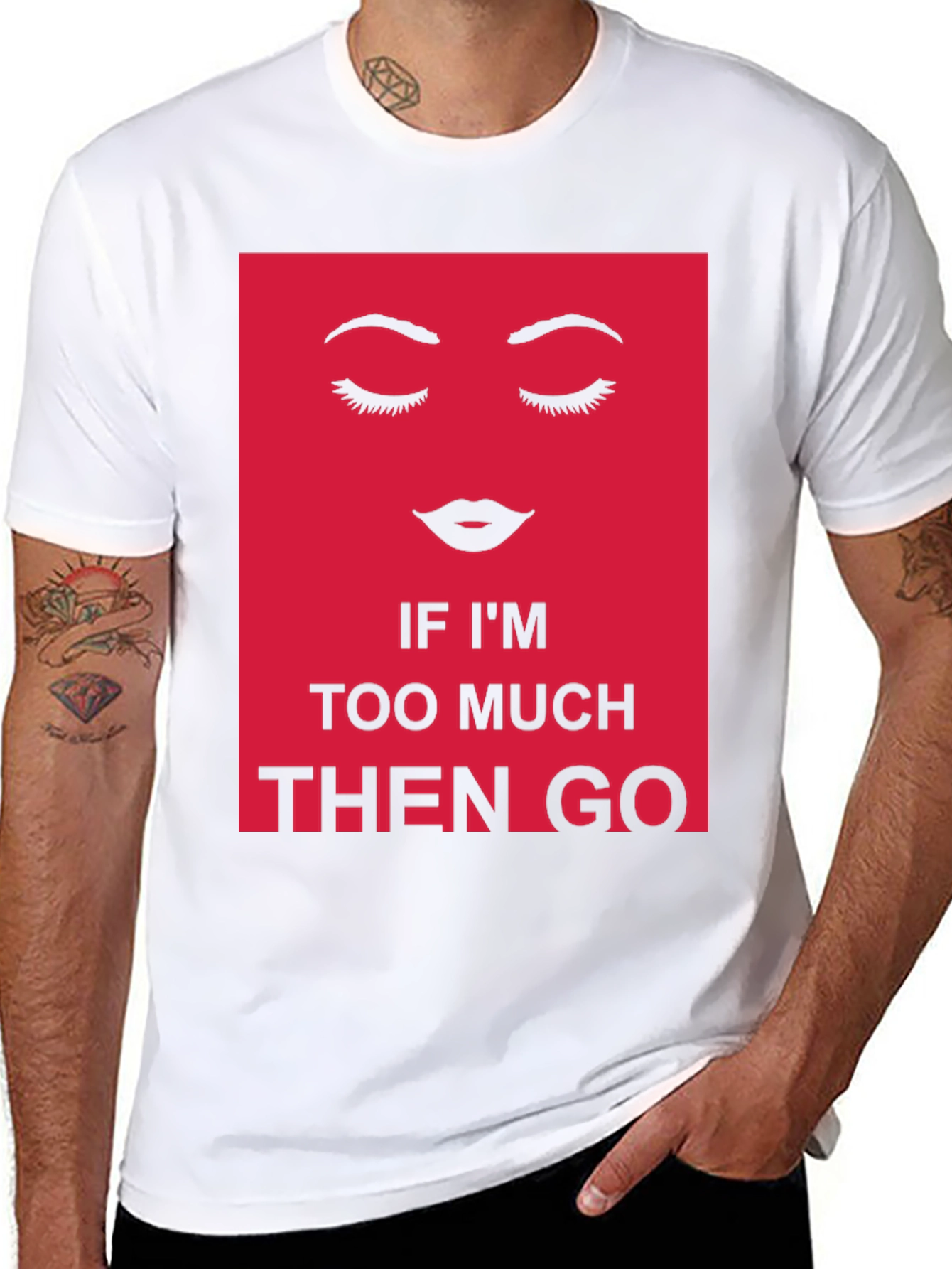 Bold Statement Graphic Tee - Too Much? Then Go!