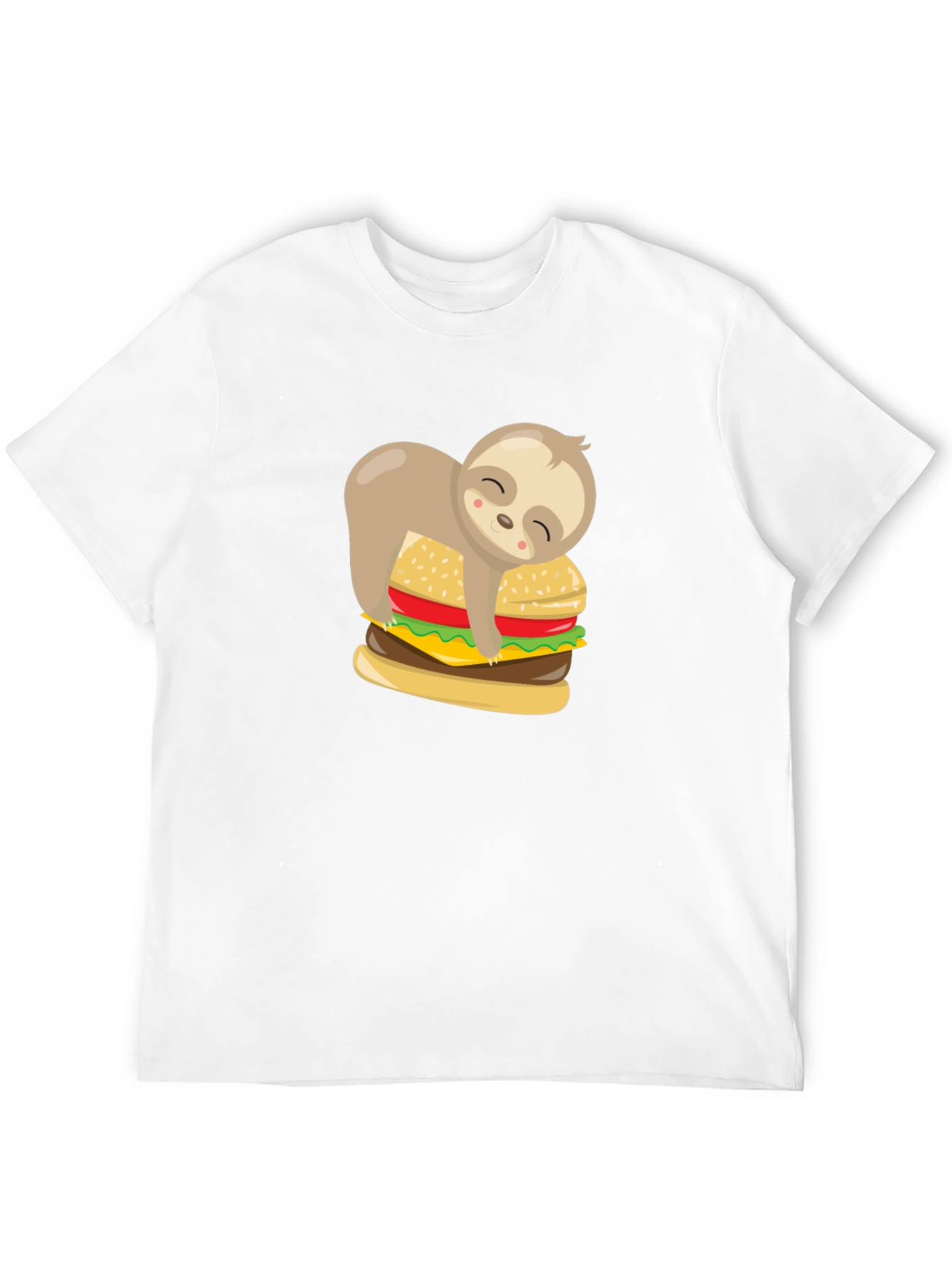 Sloth Burger Graphic Tee - Black Unisex T-Shirt