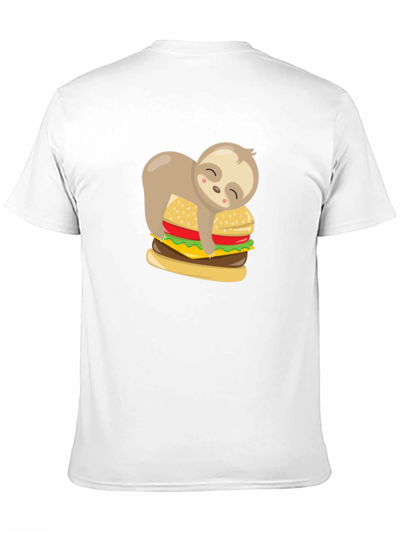 Sloth Burger Graphic Tee - Black Unisex T-Shirt
