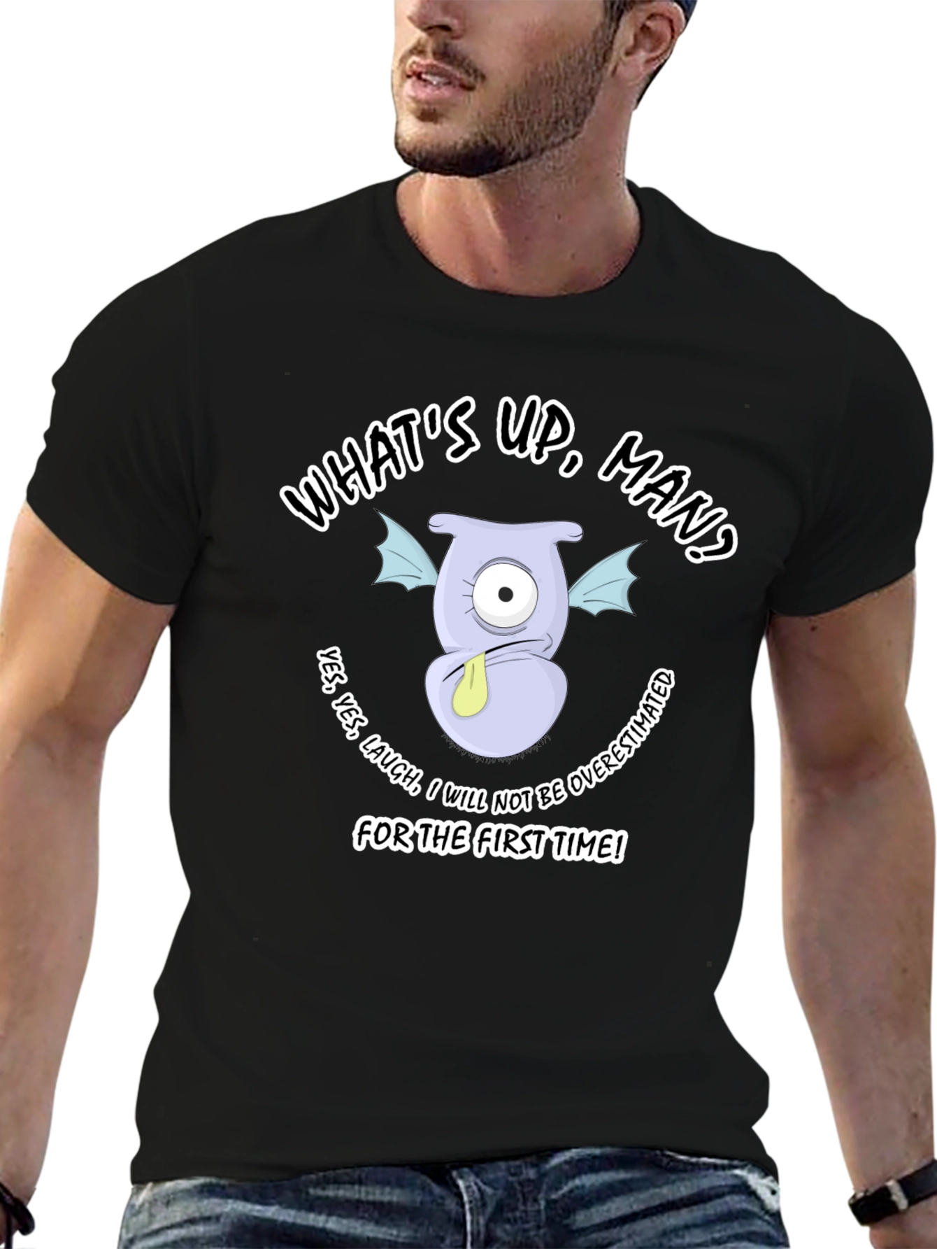 Humorous Monster Graphic T-Shirt
