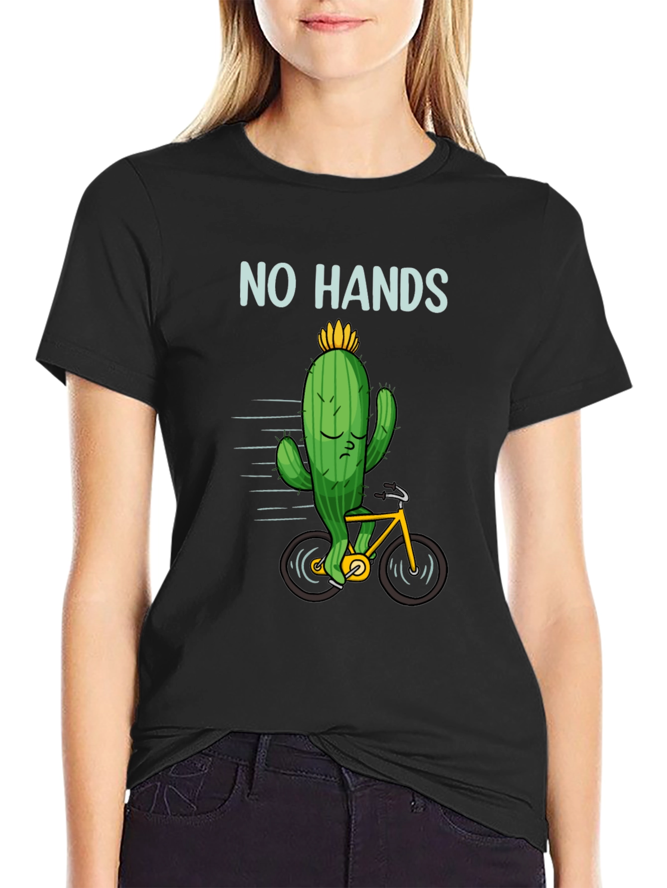 Cactus No Hands T-Shirt - Funny Graphic Tee