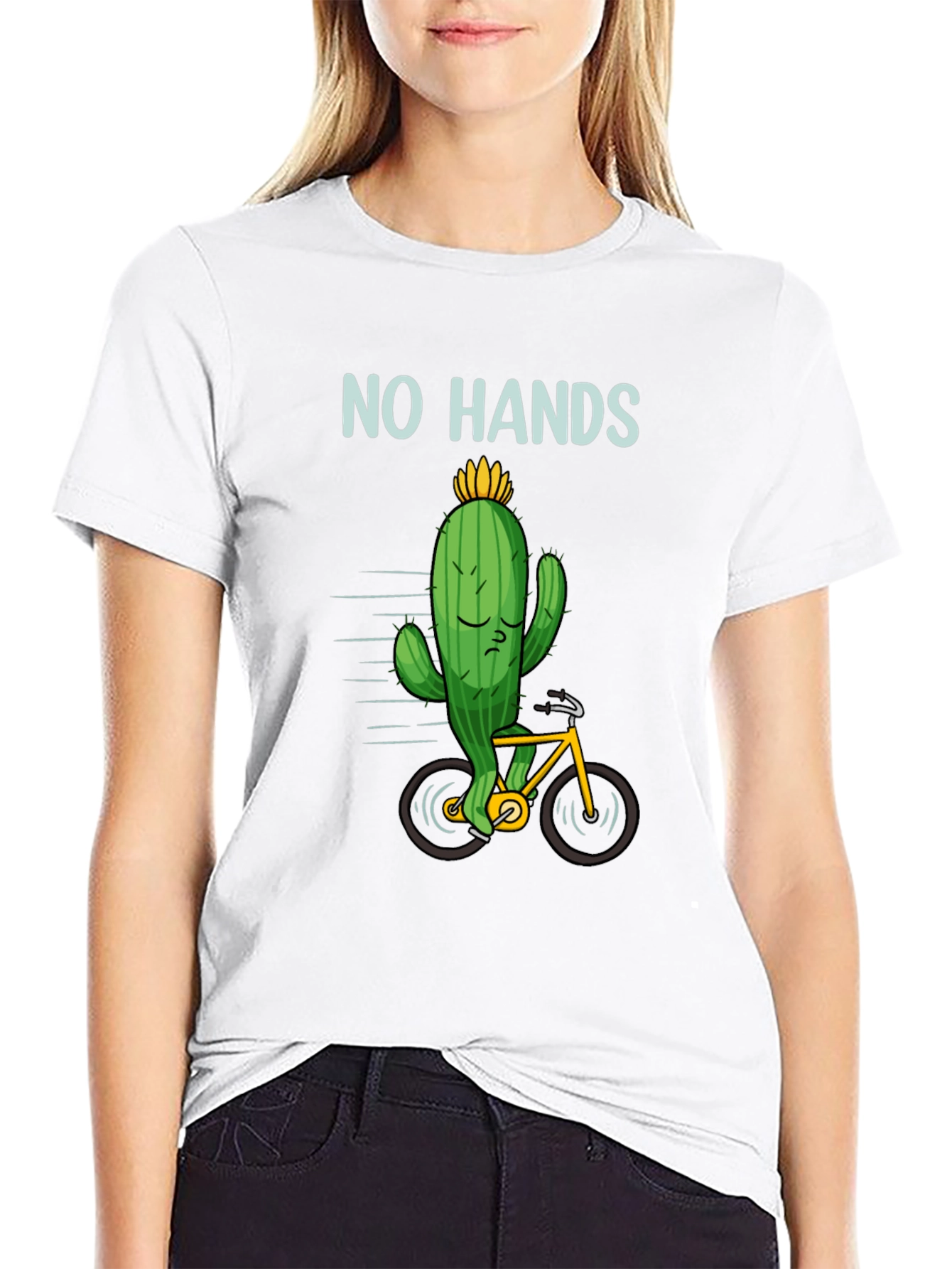 Cactus No Hands T-Shirt - Funny Graphic Tee