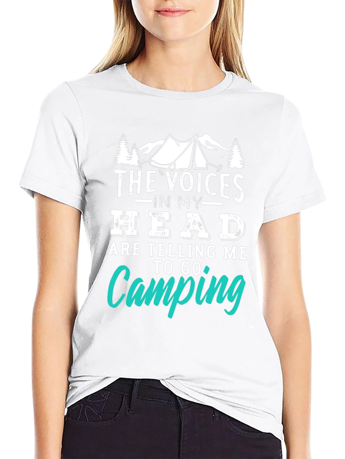 Camping Humor T-Shirt: Voices in My Head Tee