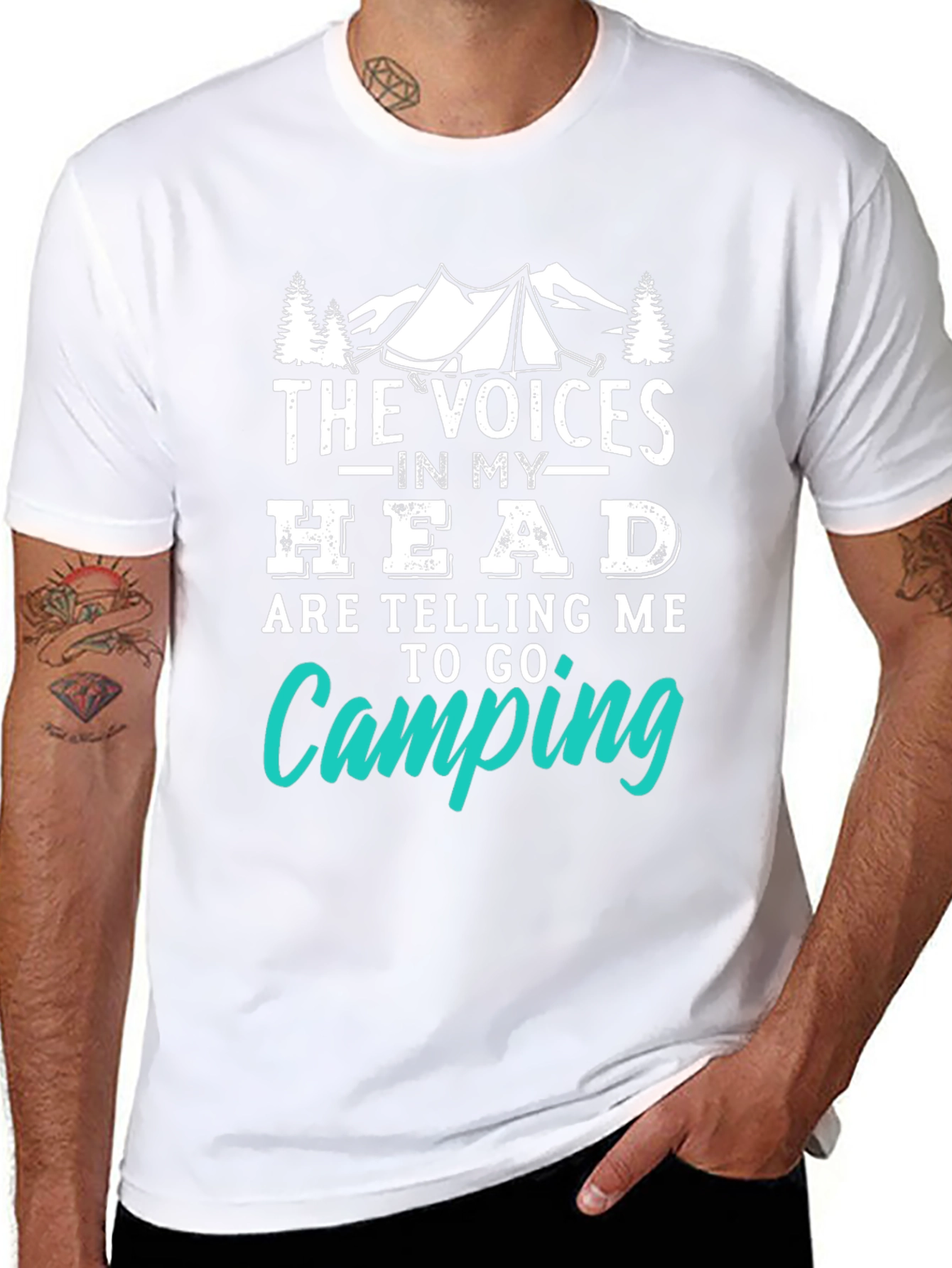 Camping Humor T-Shirt: Voices in My Head Tee