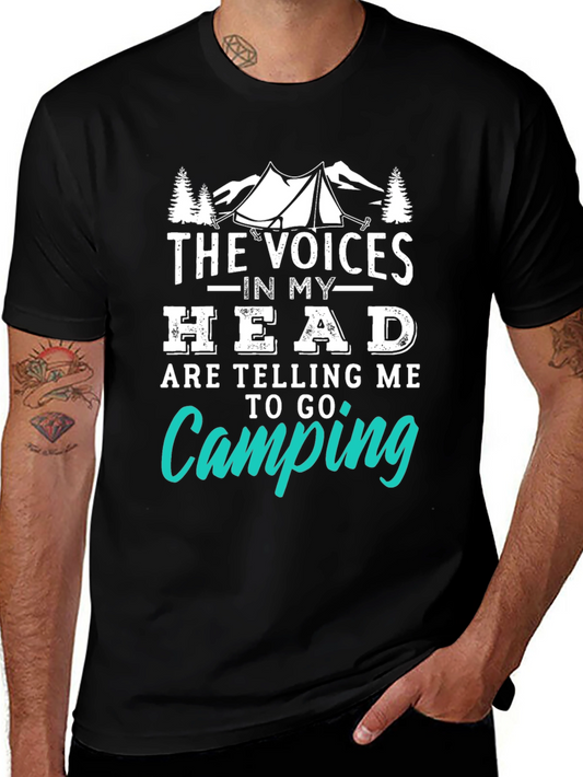 Camping Humor T-Shirt: Voices in My Head Tee