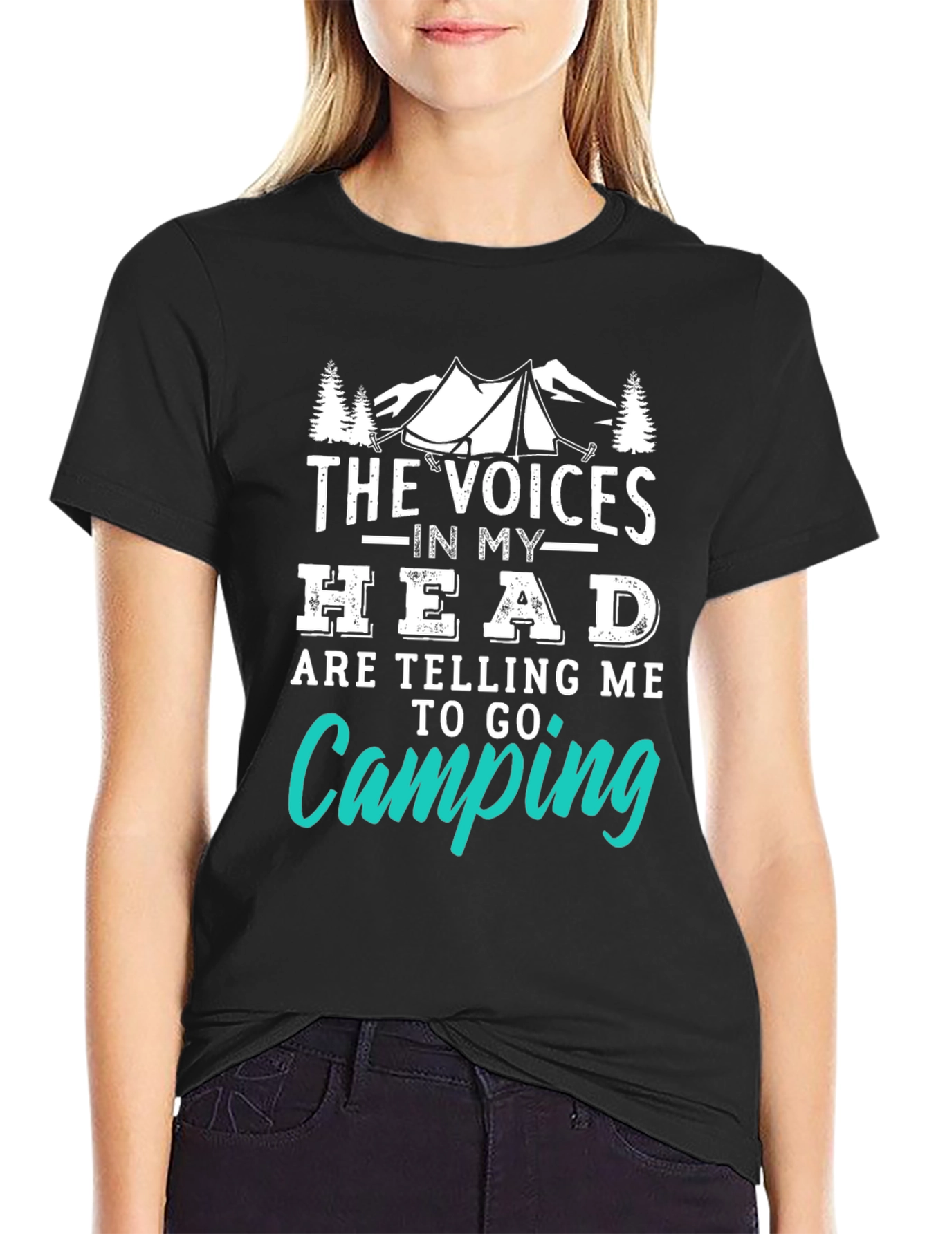Camping Humor T-Shirt: Voices in My Head Tee