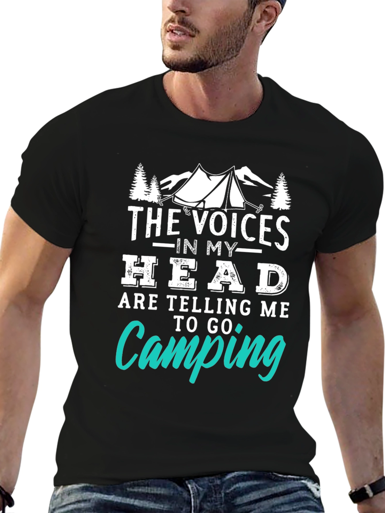 Camping Humor T-Shirt: Voices in My Head Tee