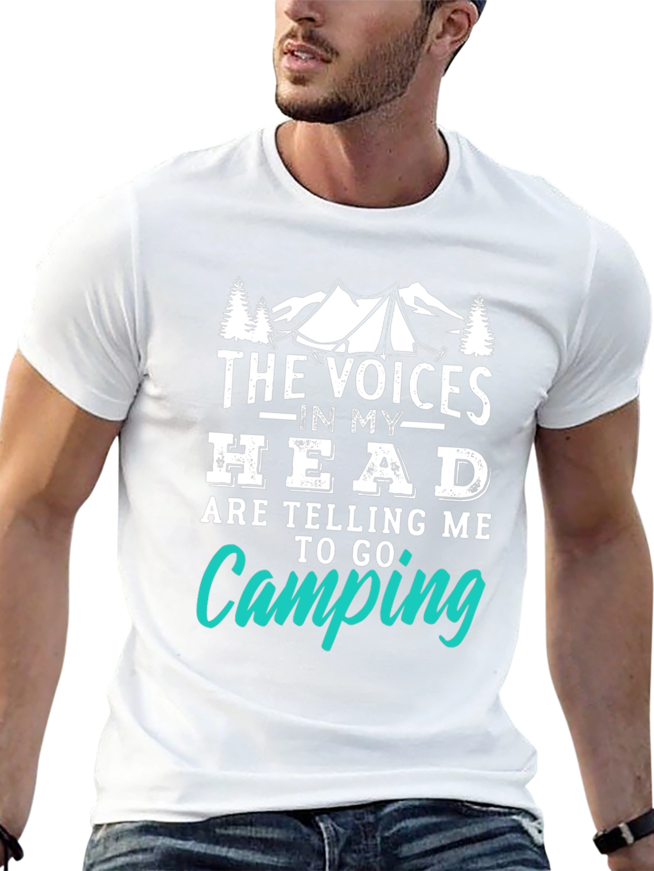 Camping Humor T-Shirt: Voices in My Head Tee
