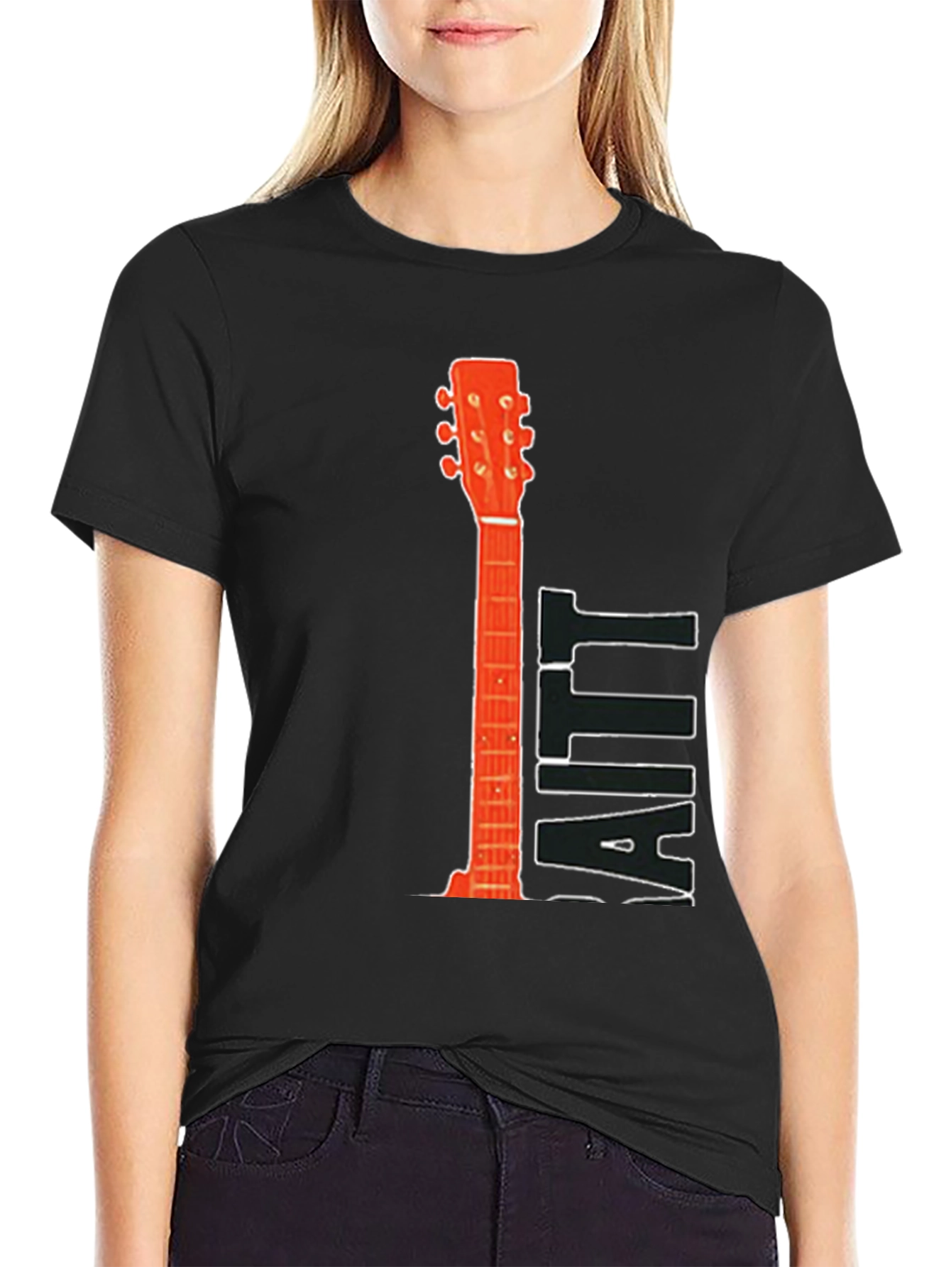 Guitar Print Tee - Music Lovers T-Shirt