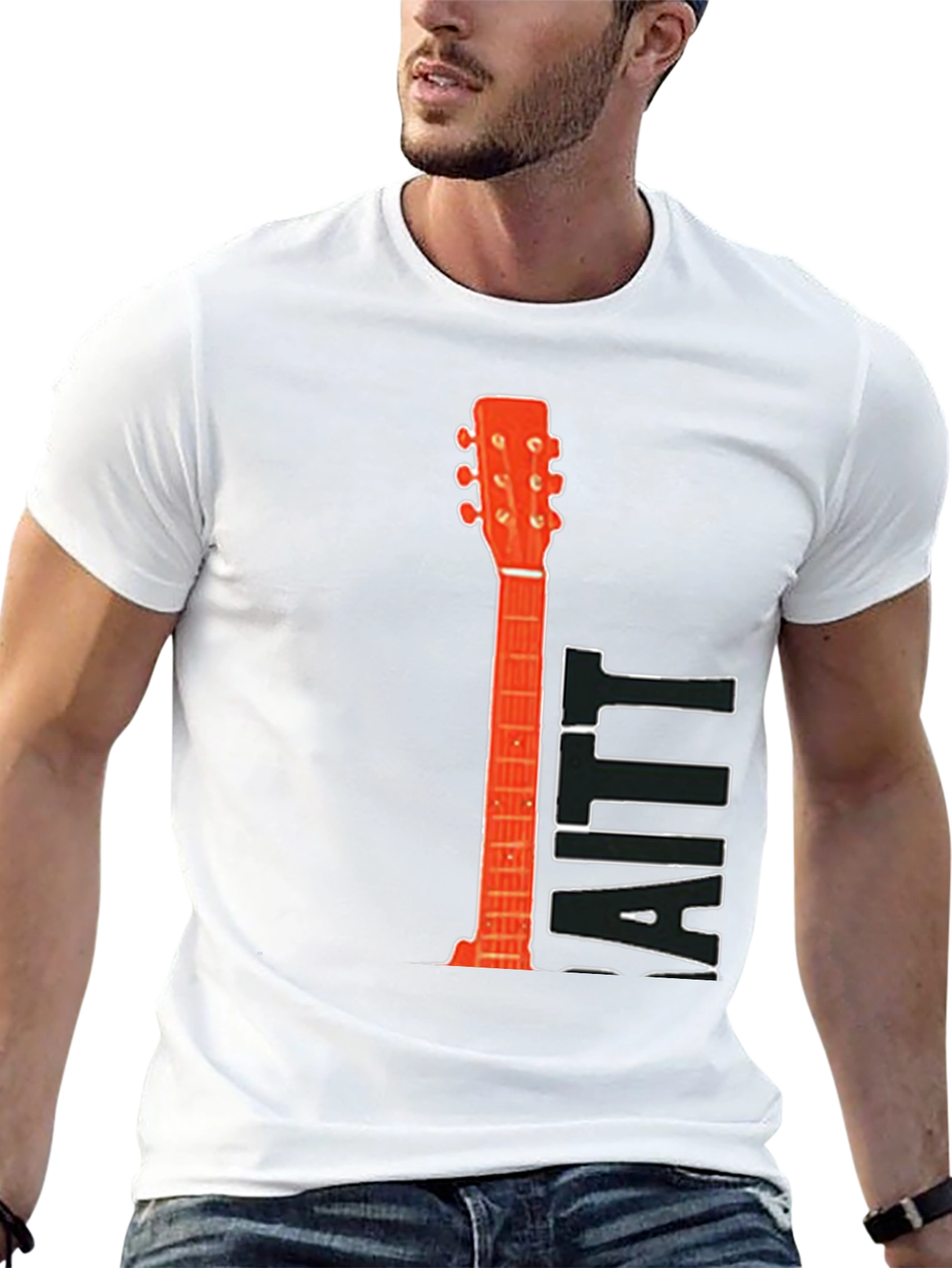 Guitar Print Tee - Music Lovers T-Shirt