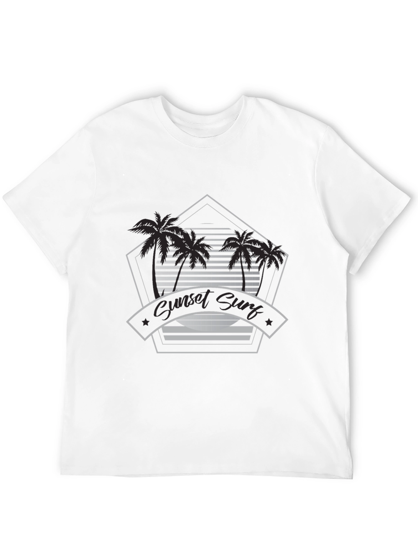 Sunset Surf Graphic Tee - Black