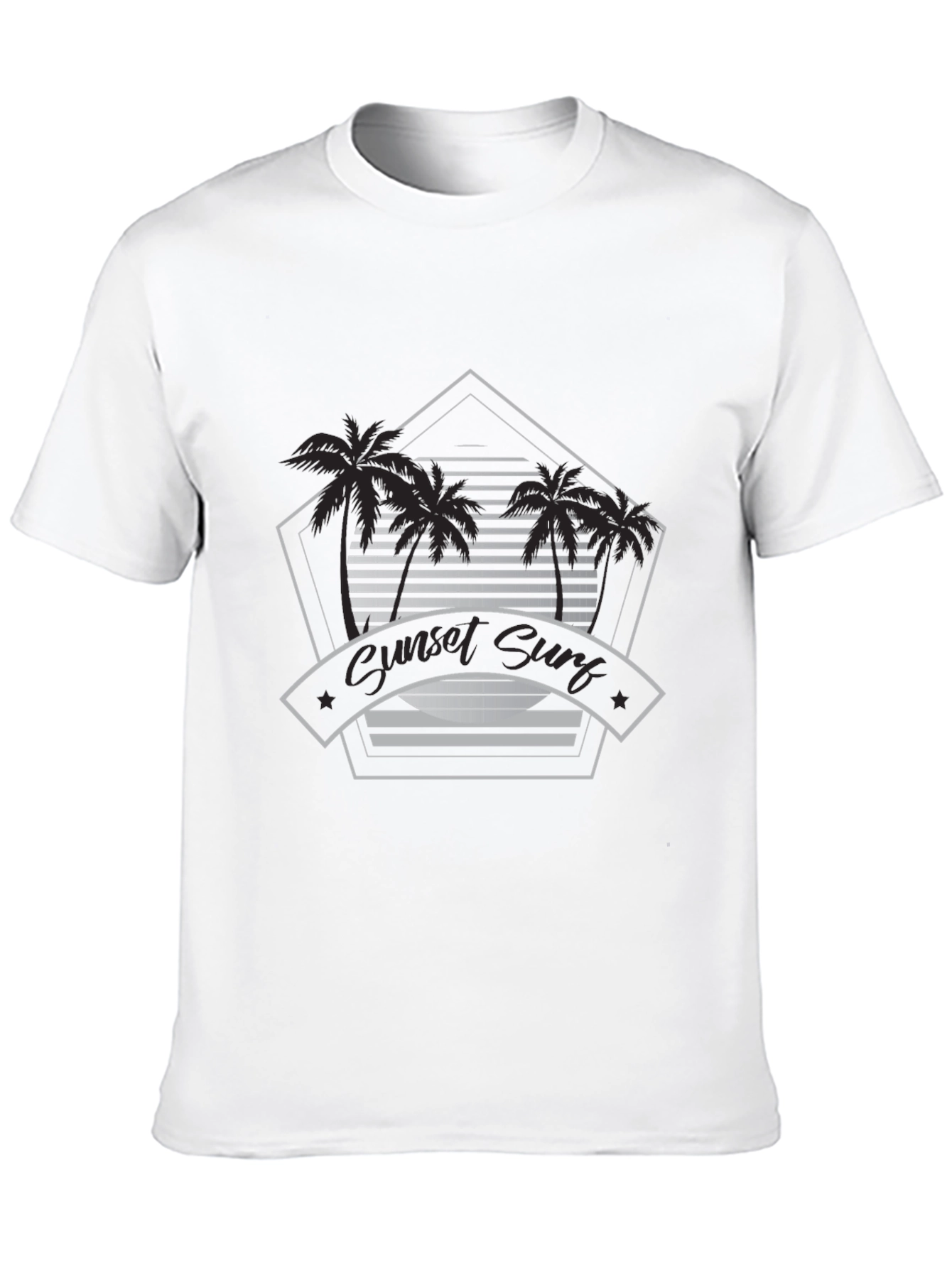 Sunset Surf Graphic Tee - Black