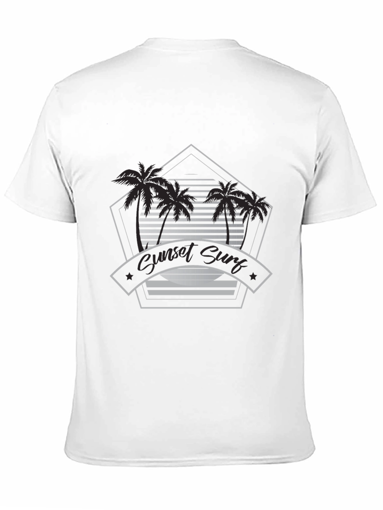 Sunset Surf Graphic Tee - Black