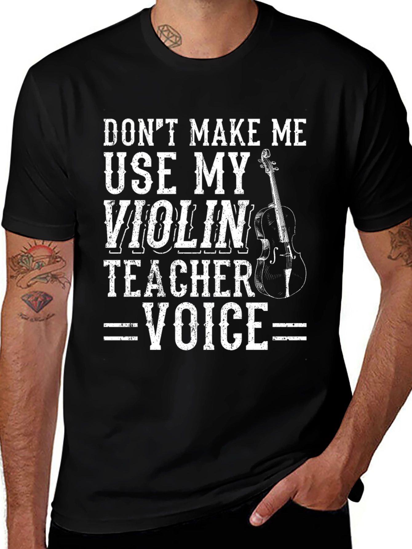 Violin Teacher Voice T-Shirt - Funny Music Tee