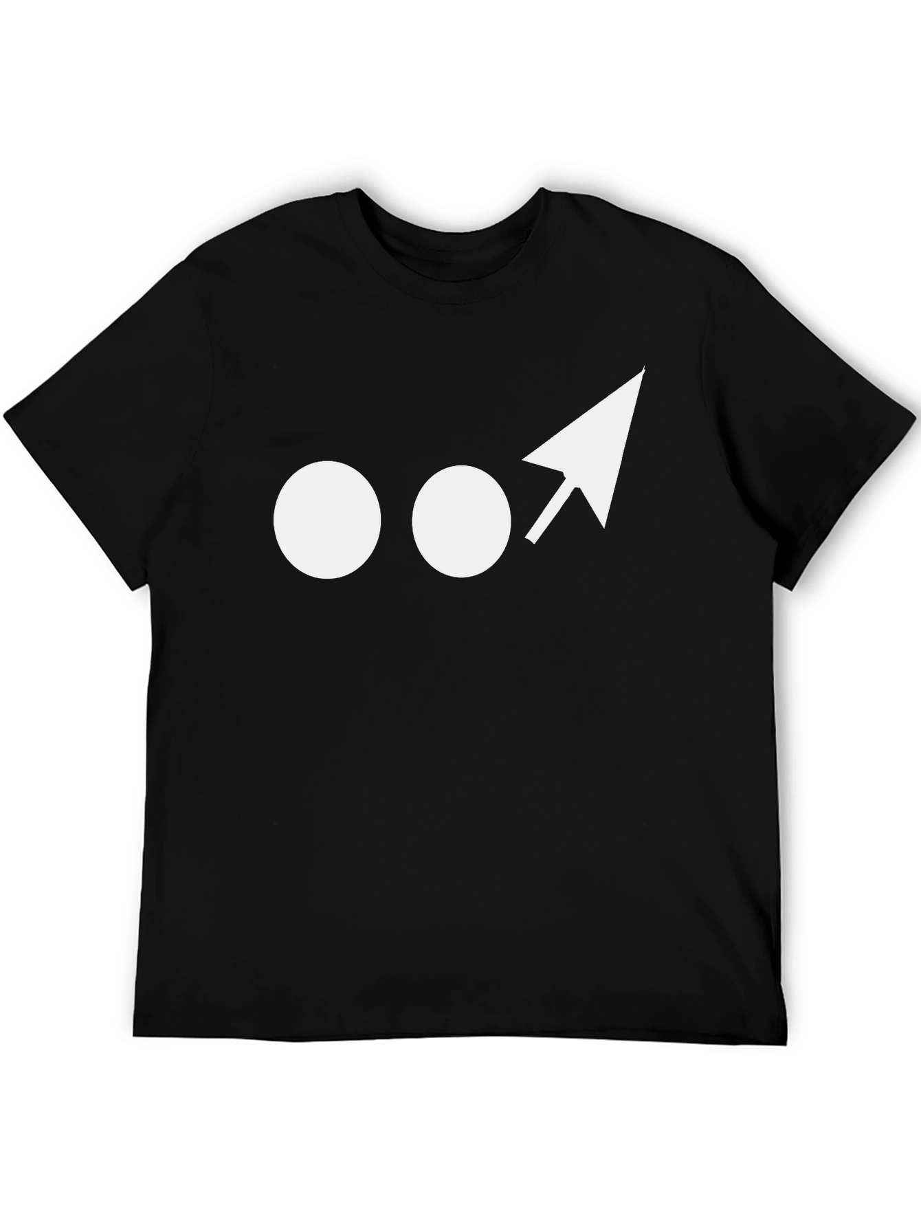 Minimalist Graphic Tee: Dots and Arrow Design