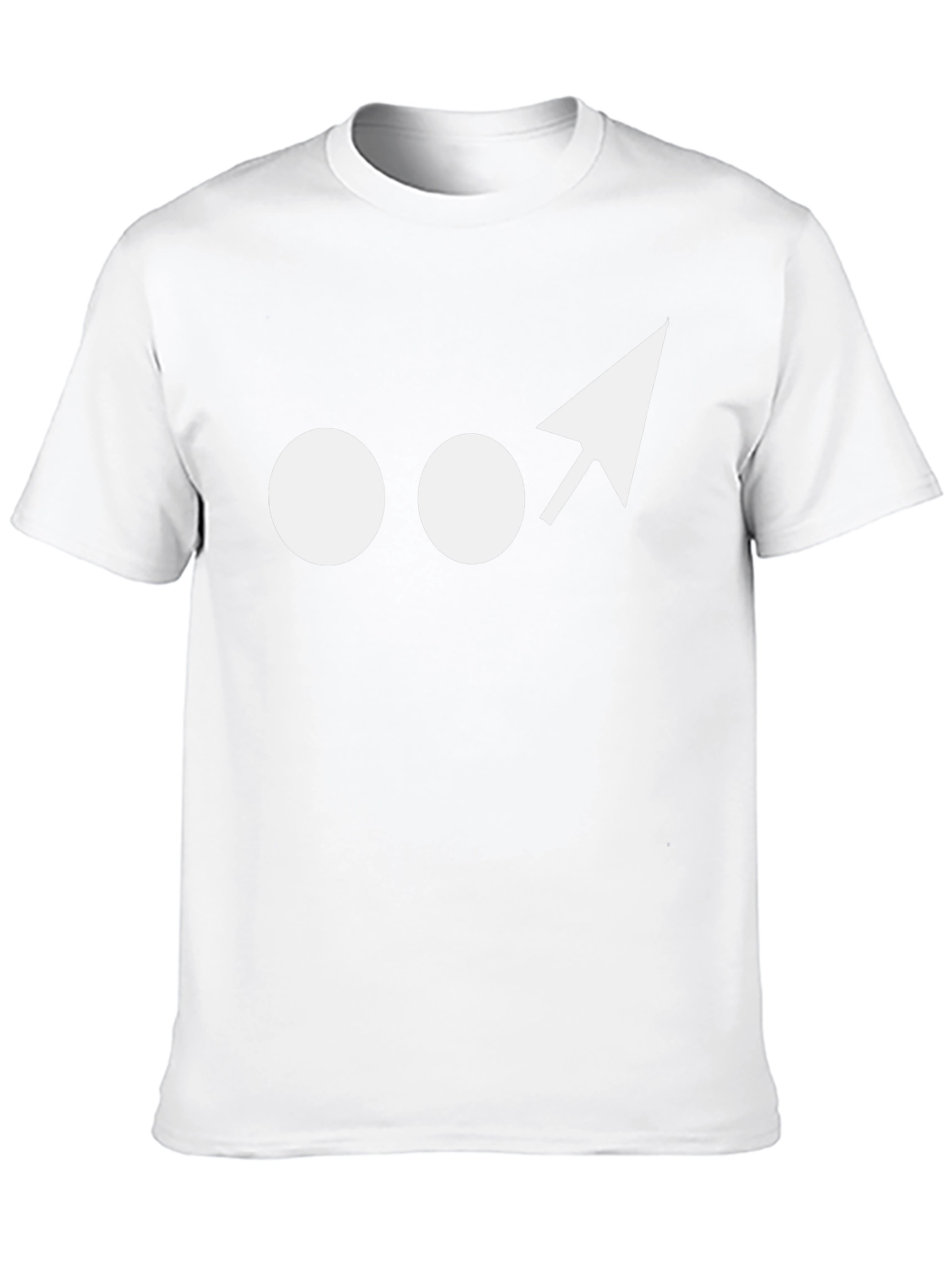 Minimalist Graphic Tee: Dots and Arrow Design