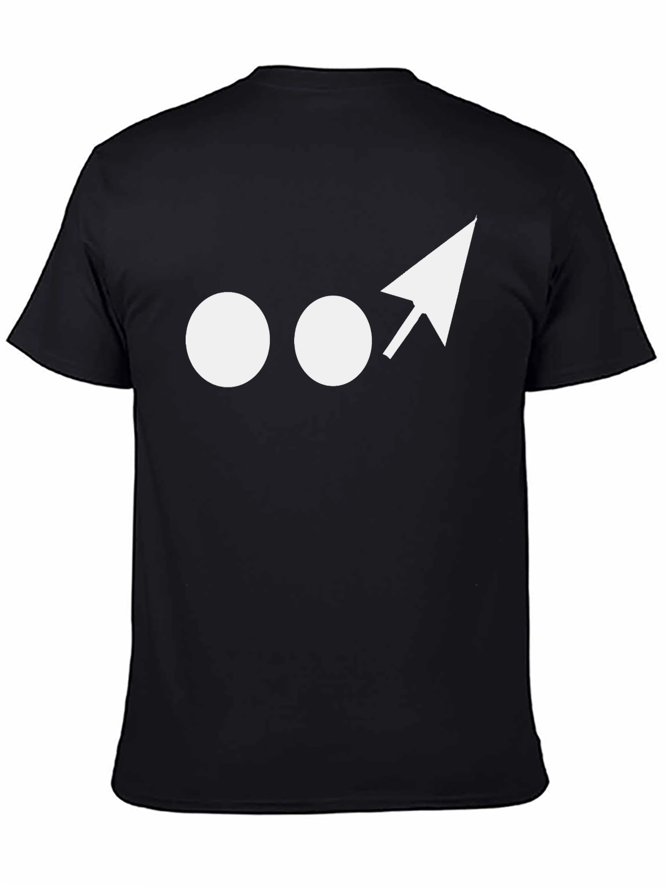Minimalist Graphic Tee: Dots and Arrow Design