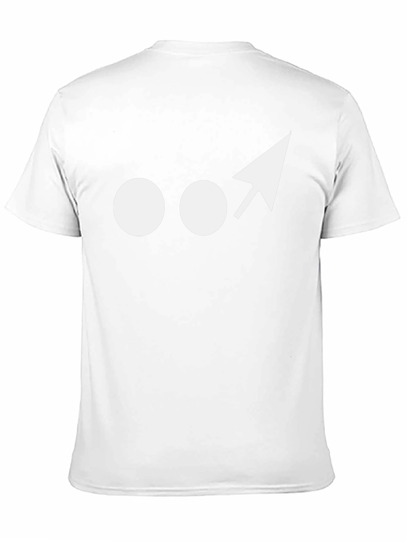 Minimalist Graphic Tee: Dots and Arrow Design