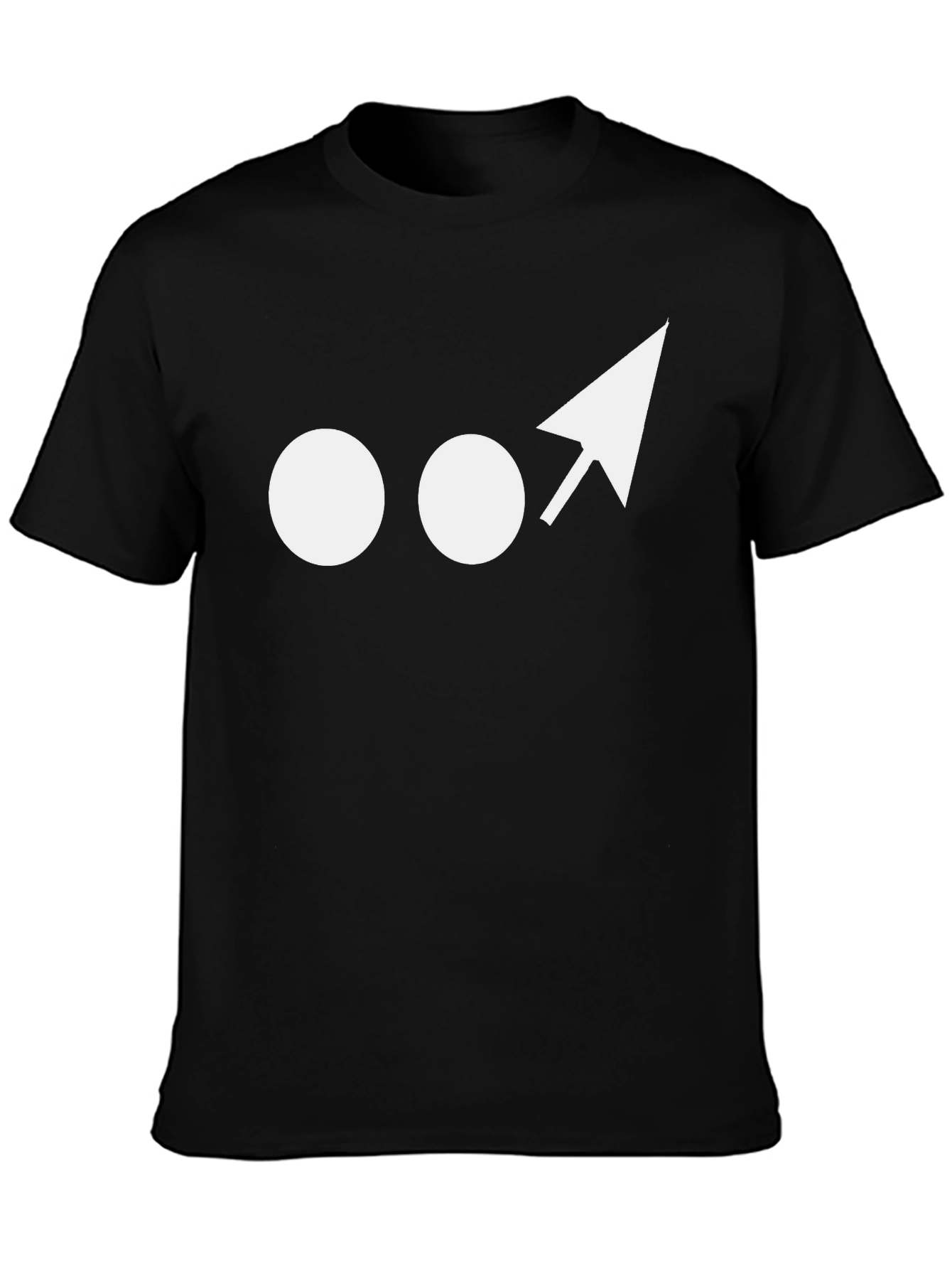 Minimalist Graphic Tee: Dots and Arrow Design