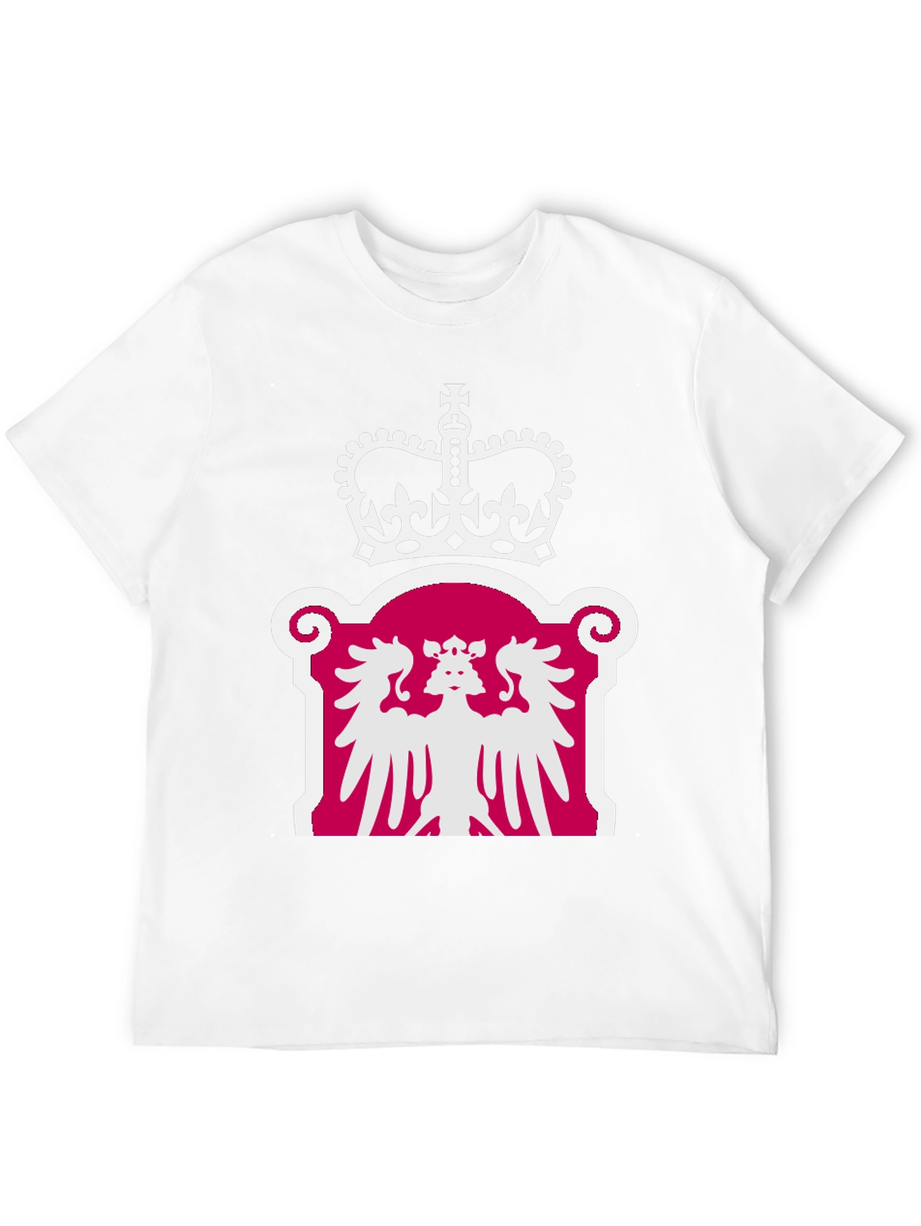 Regal Crown & Eagle Graphic Tee - Classic Black