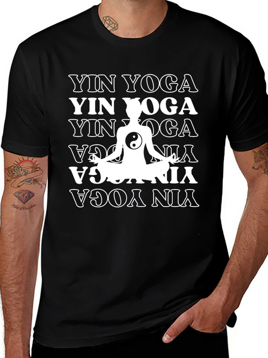 Yin Yoga Graphic Tee - Meditating Yin & Yang