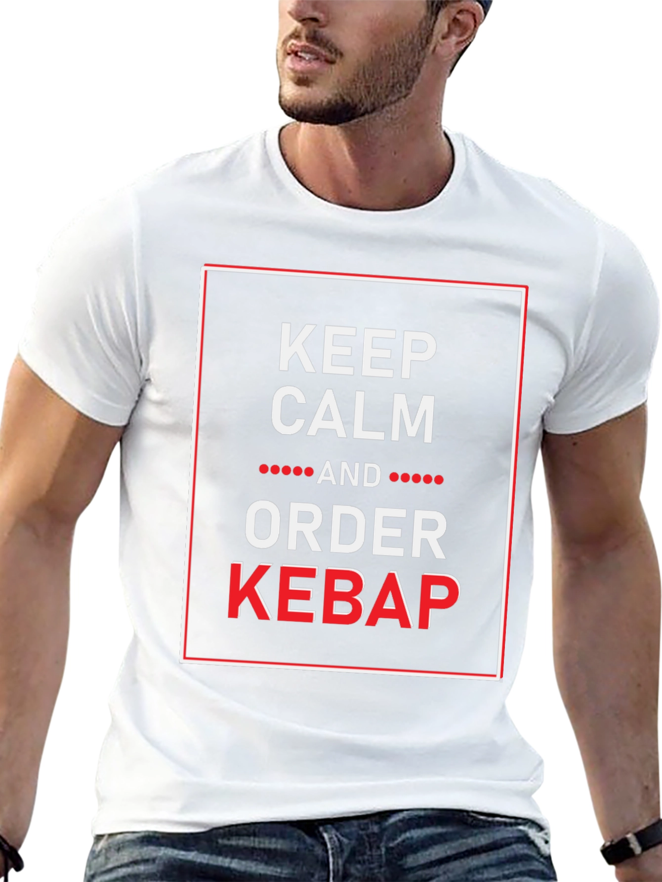 Keep Calm and Order Kebab Funny Graphic Tee