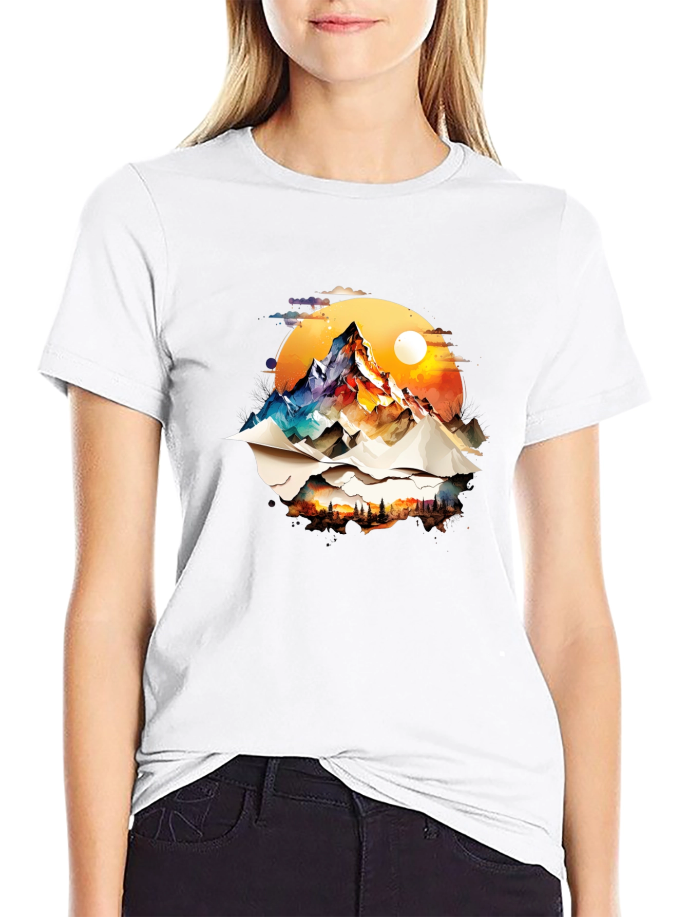 Mountain Graphic Black Tee