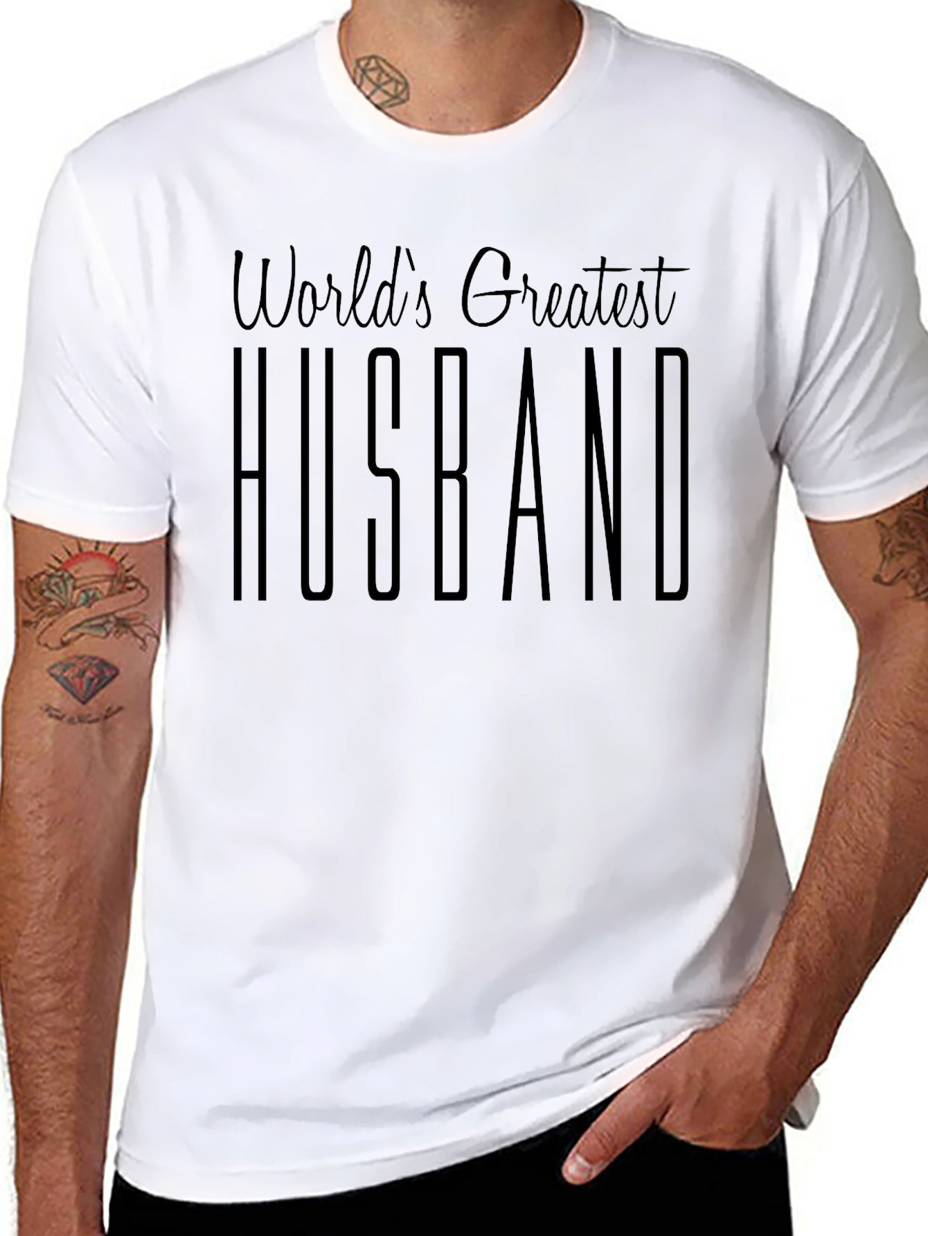 Worlds Greatest Husband Black T-Shirt