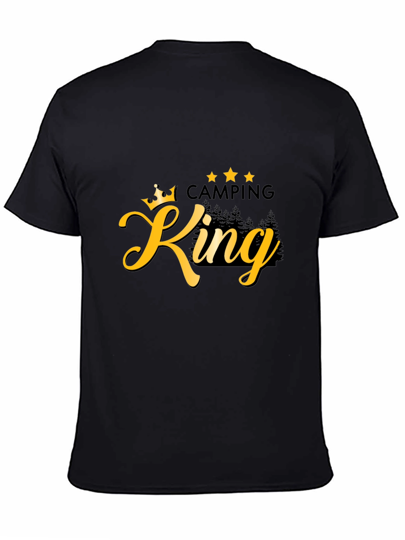 Camping King Black Graphic T-Shirt