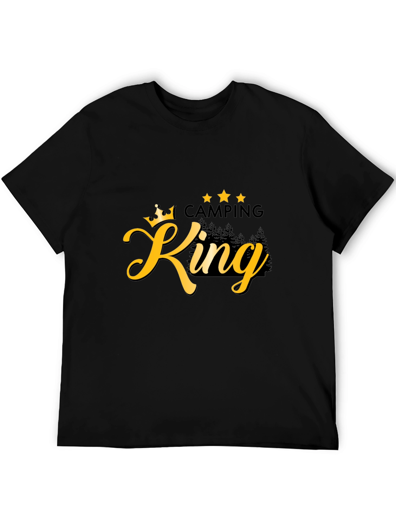 Camping King Black Graphic T-Shirt