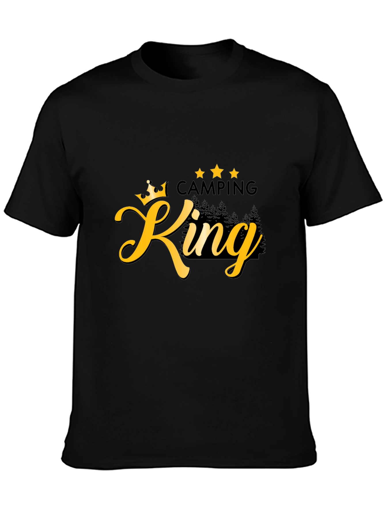 Camping King Black Graphic T-Shirt