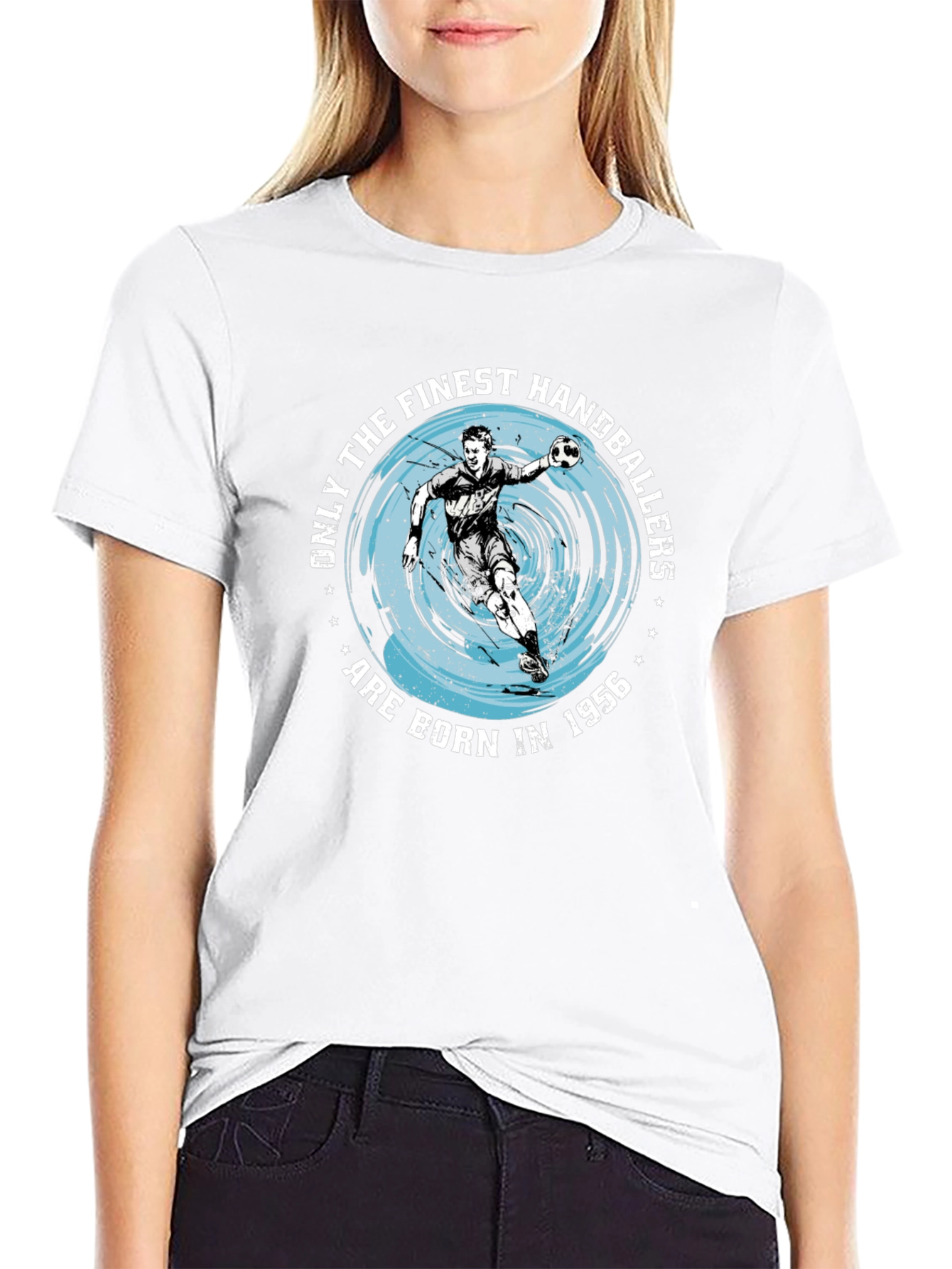 Finest Handballers Born in 1956 Black T-Shirt