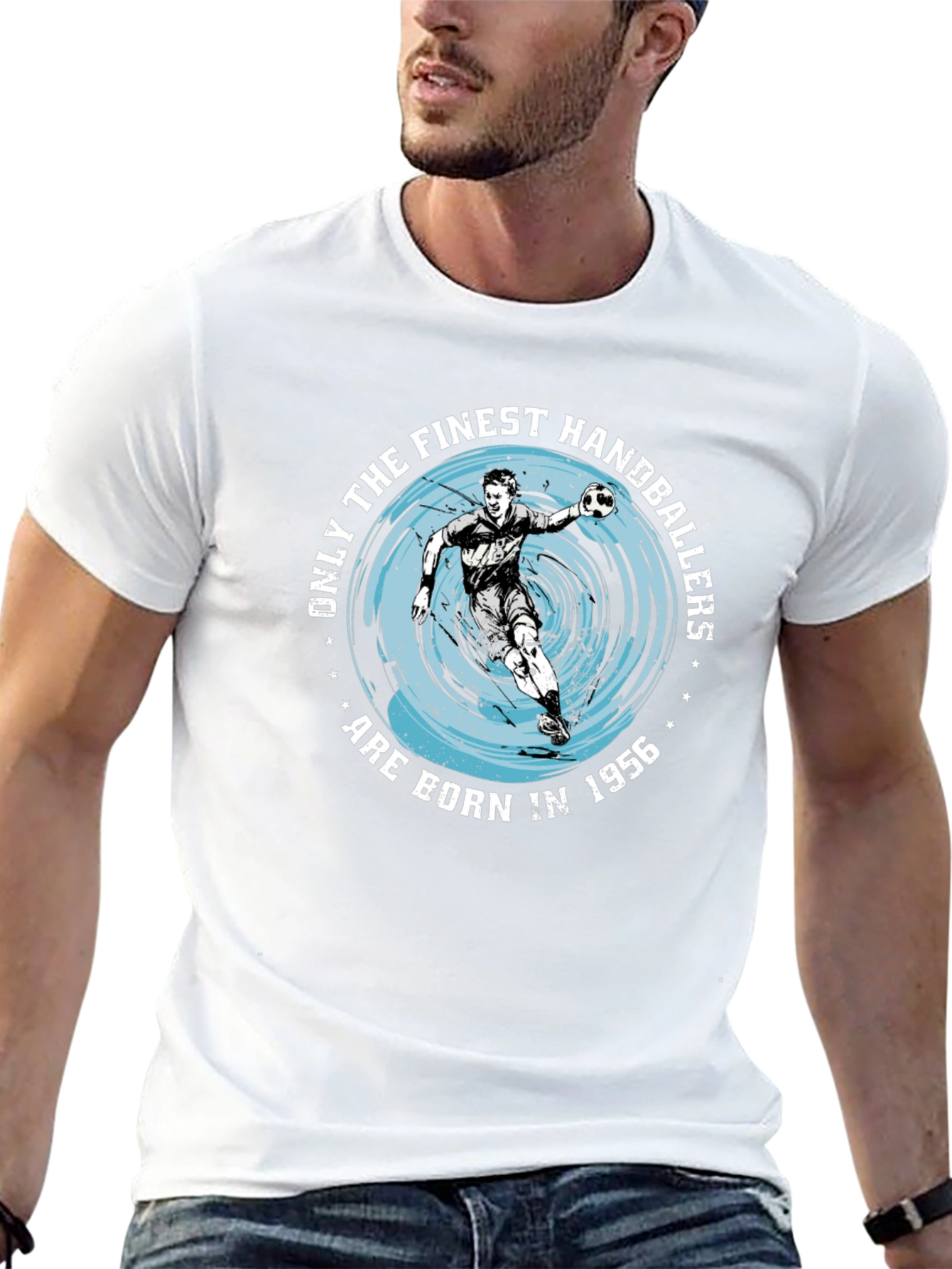 Finest Handballers Born in 1956 Black T-Shirt