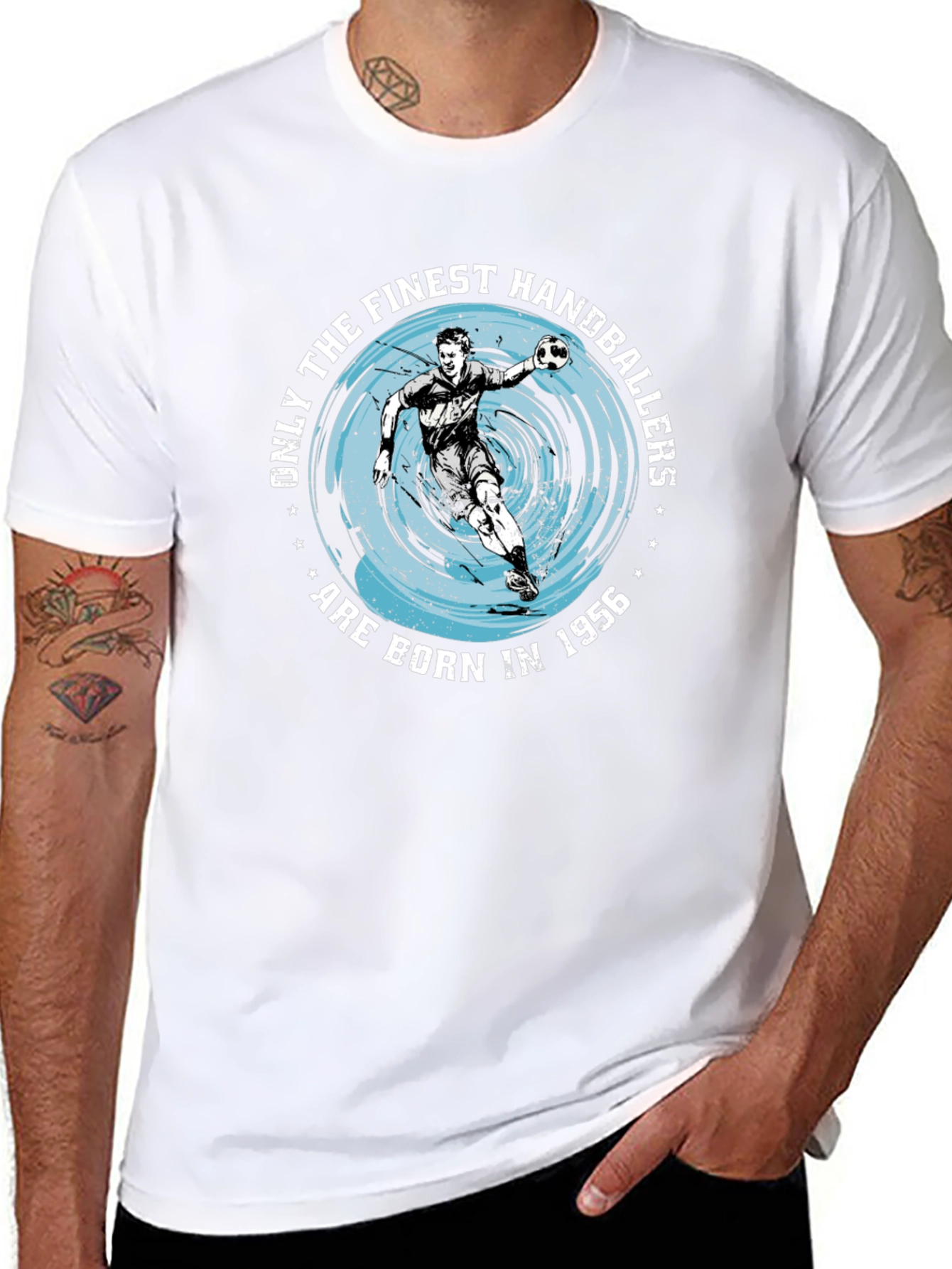 Finest Handballers Born in 1956 Black T-Shirt