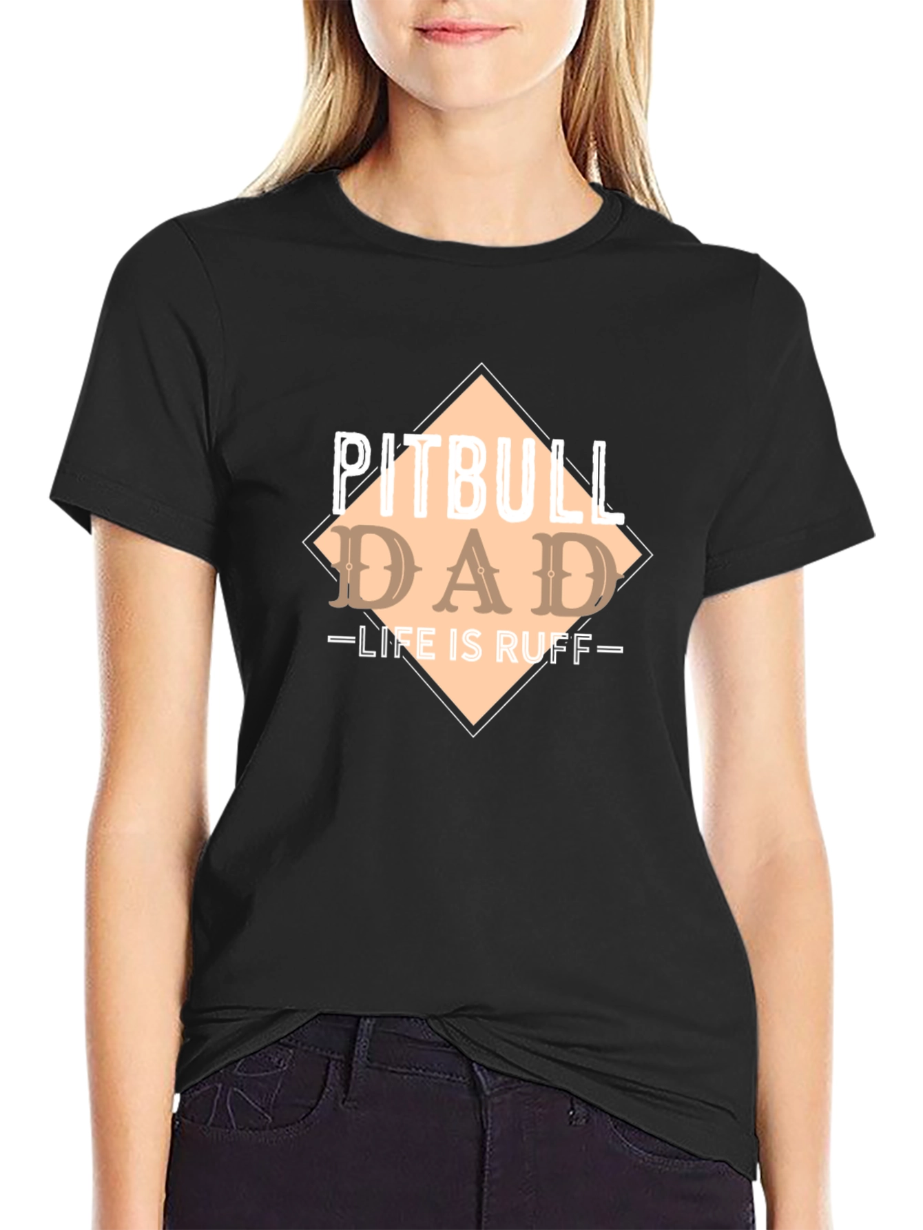 Pitbull Dad - Life Is Ruff T-Shirt