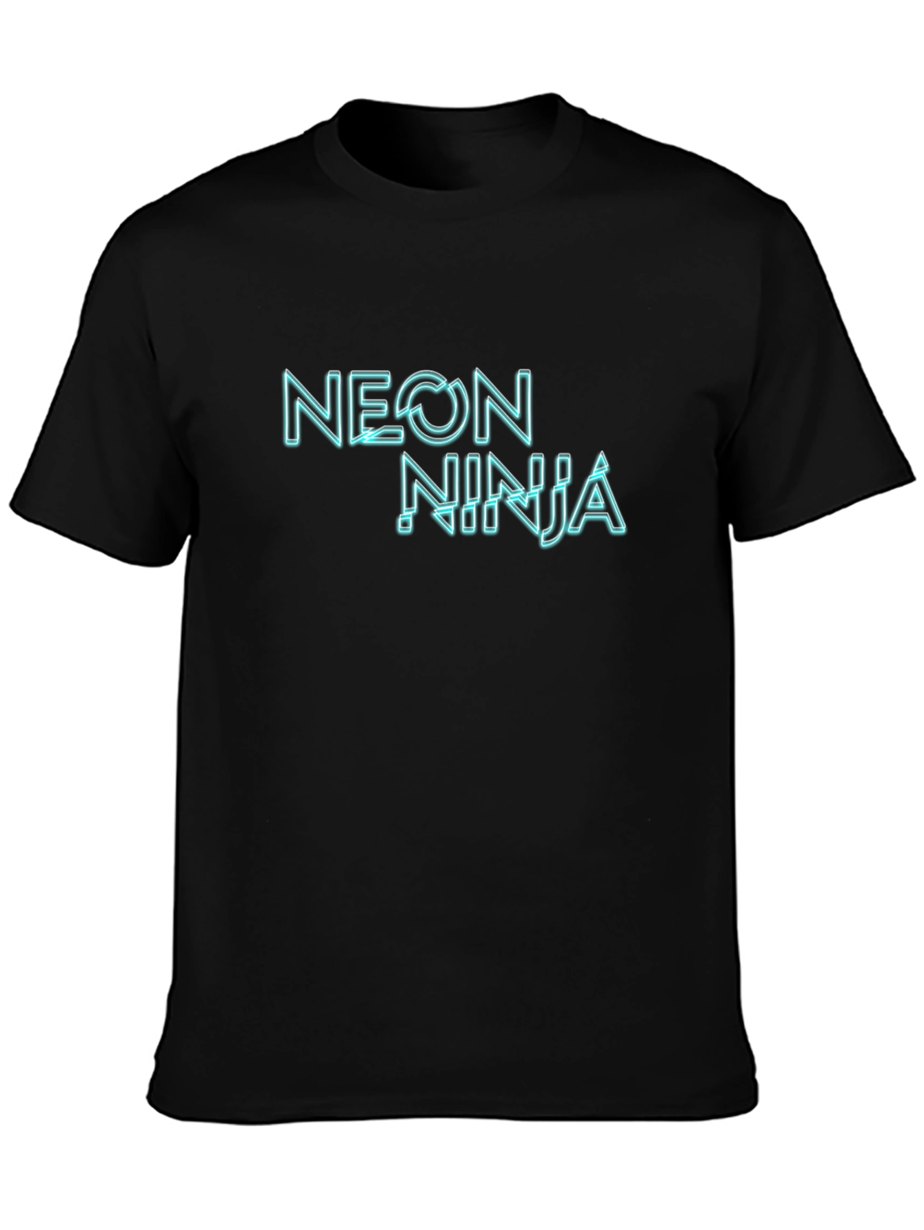 Neon Ninja Graphic Black T-Shirt
