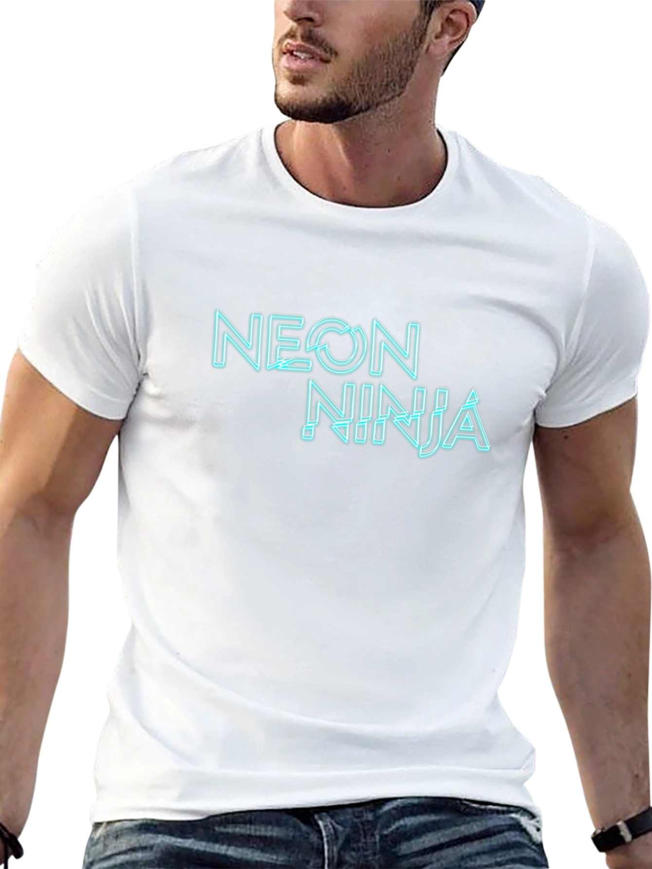 Neon Ninja Graphic Black T-Shirt