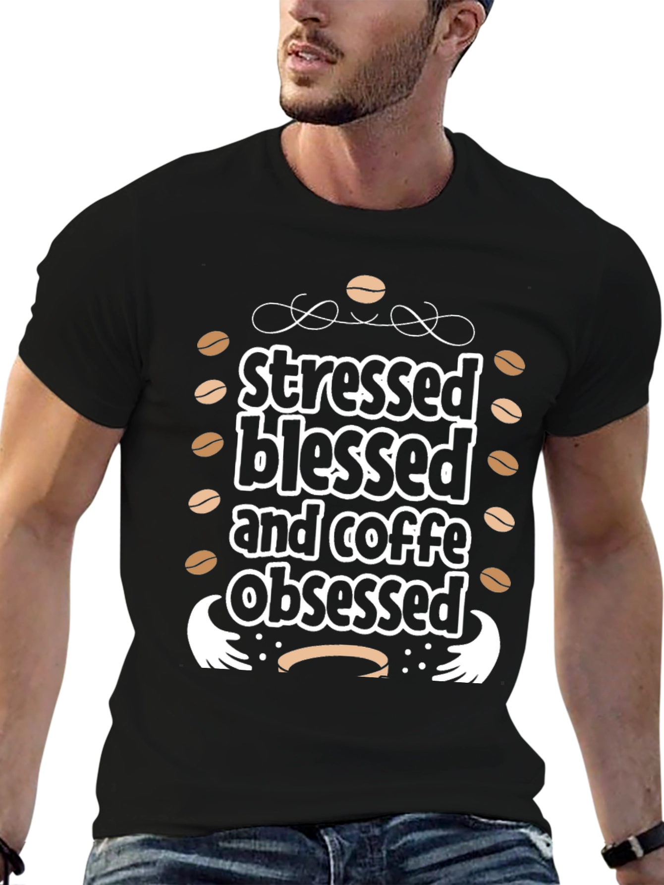 Stressed Blessed and Coffee Obsessed T-Shirt