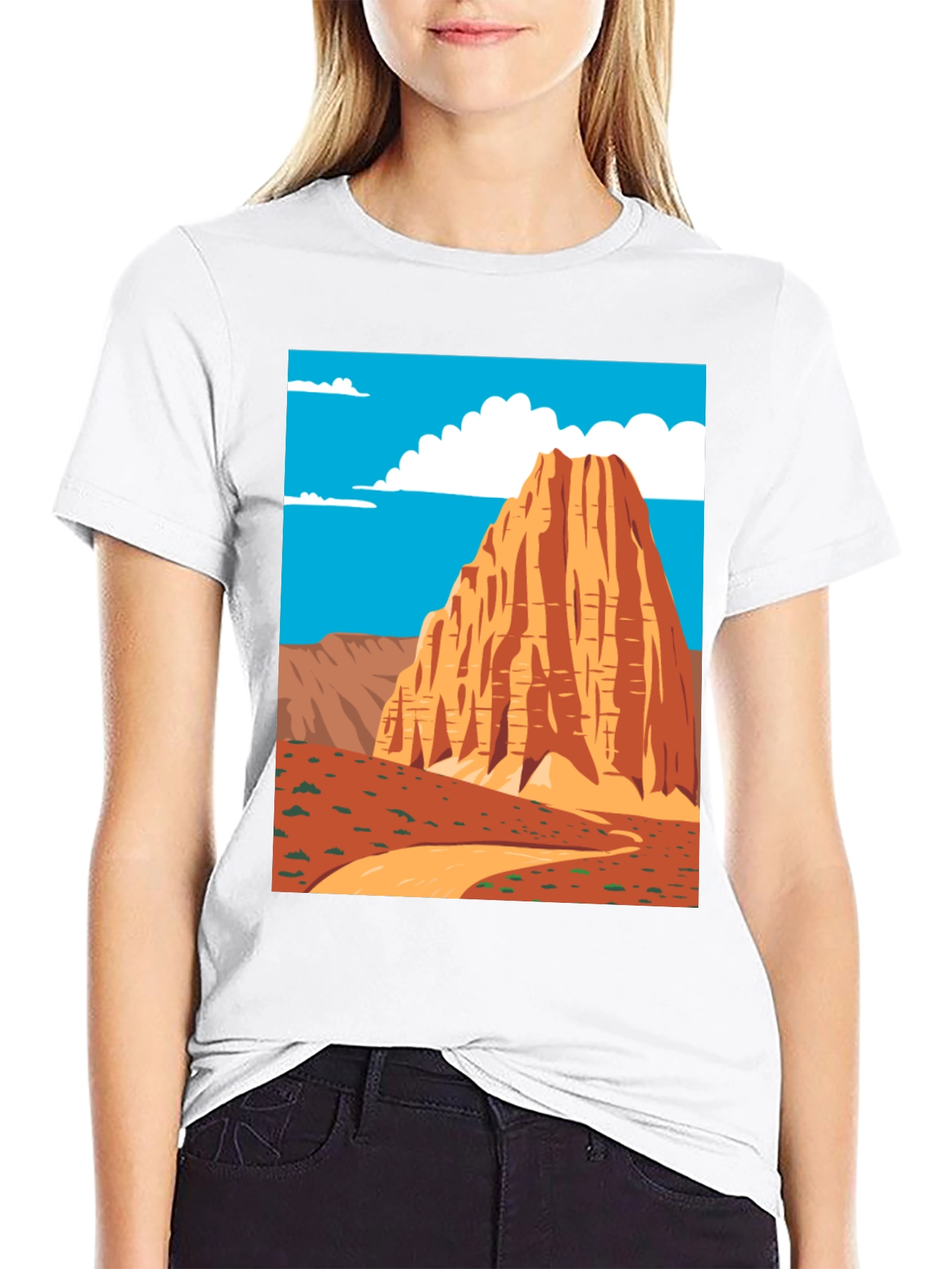 Desert Peak Graphic Tee - Black